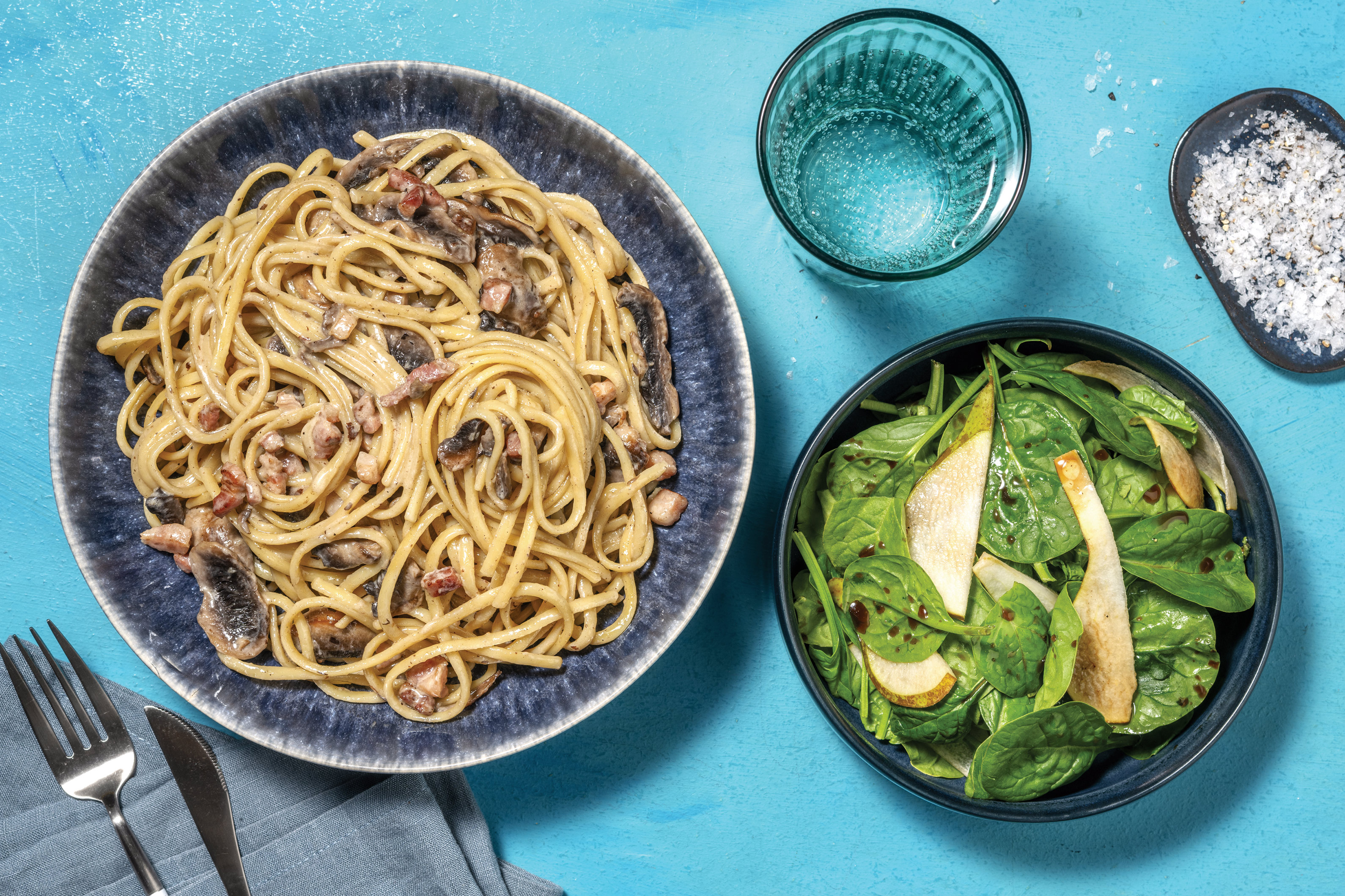 Creamy Truffle, Mushroom and Bacon Fettuccine Recipe HelloFresh
