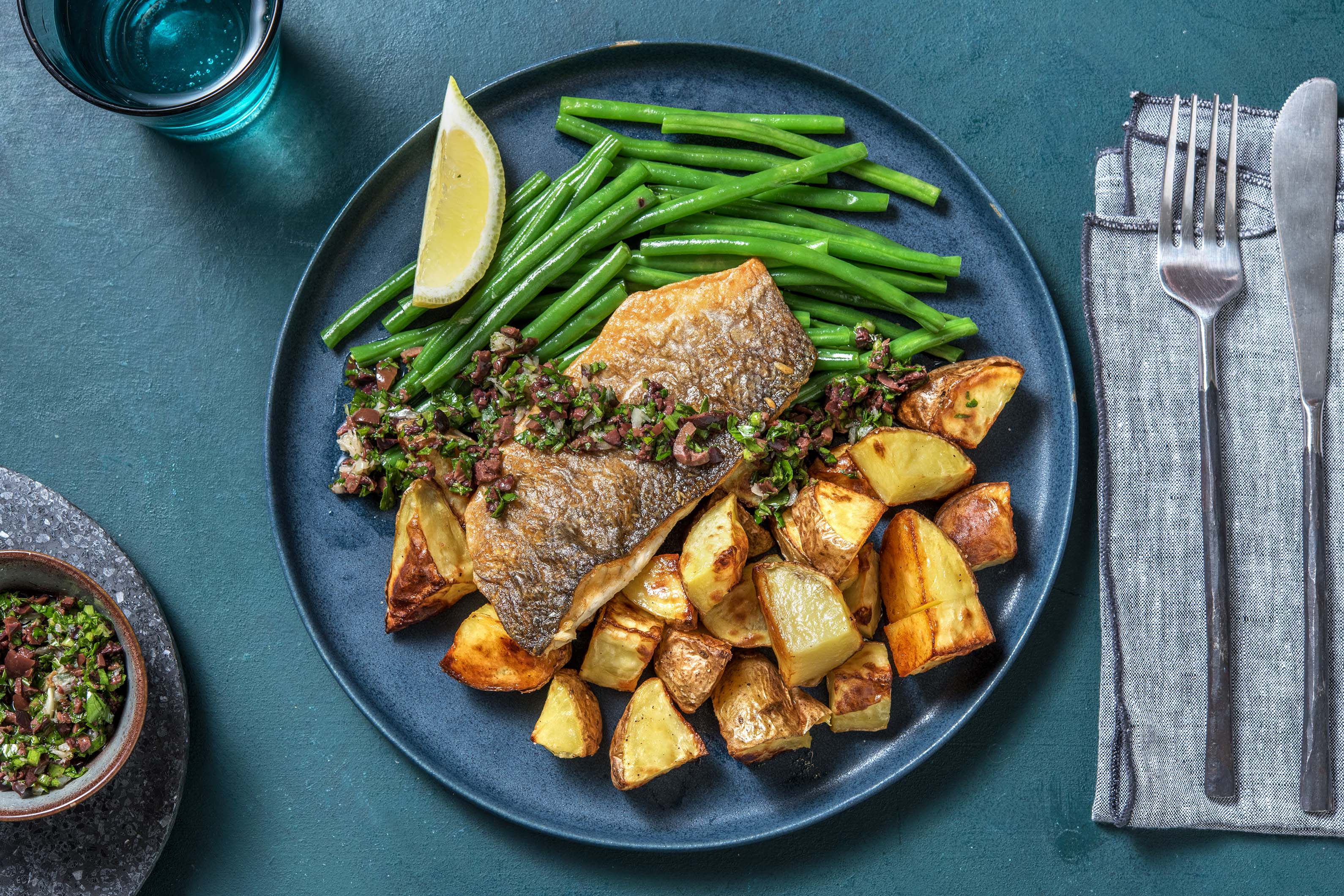 Sea Bass Salsa Verde And Green Beans Recipe Hellofresh