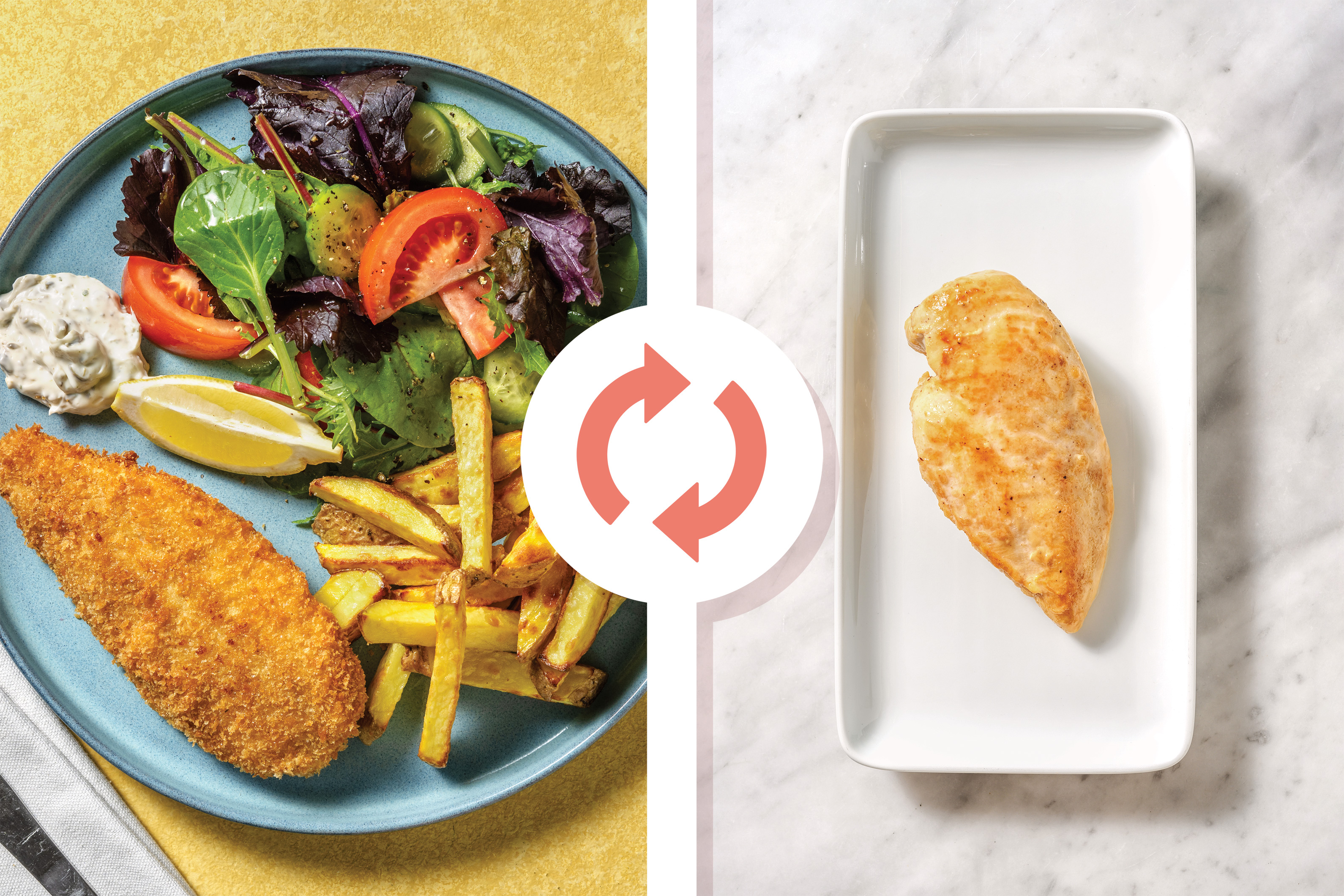 Crumbed Chicken & Chips Recipe | HelloFresh