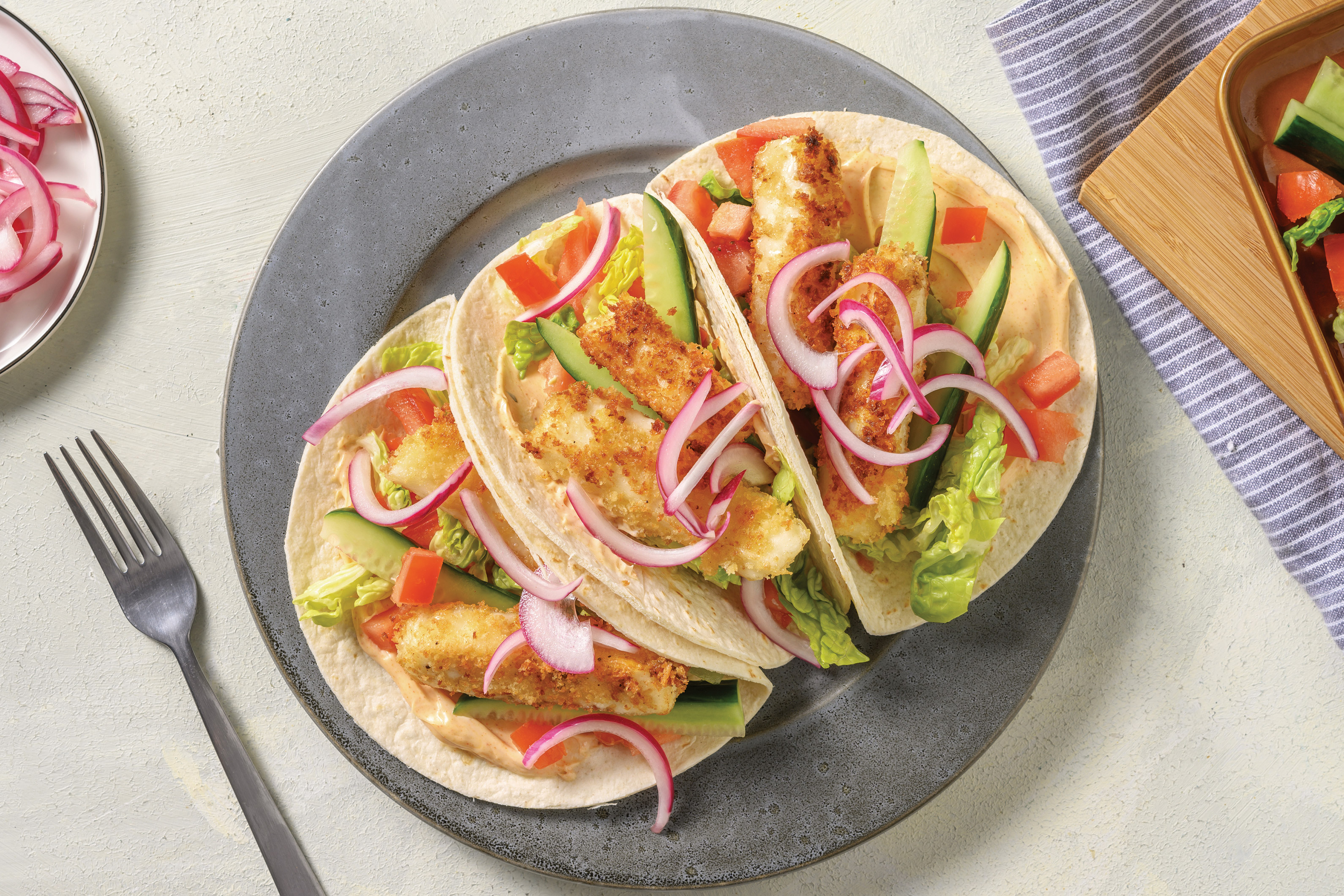 Crumbed Haloumi Tacos Recipe | HelloFresh