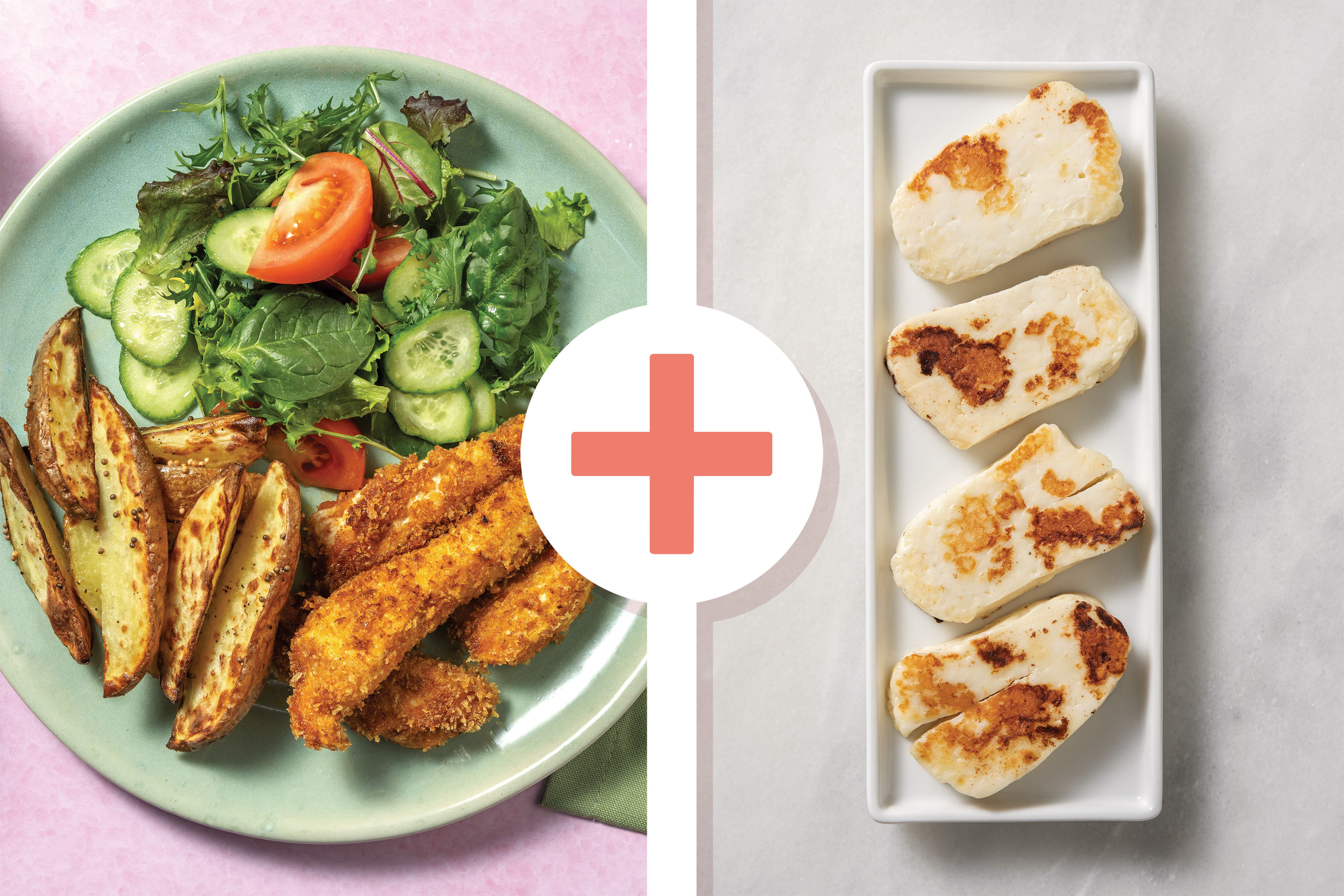 Crumbed Tandoori Chicken & Haloumi Recipe HelloFresh