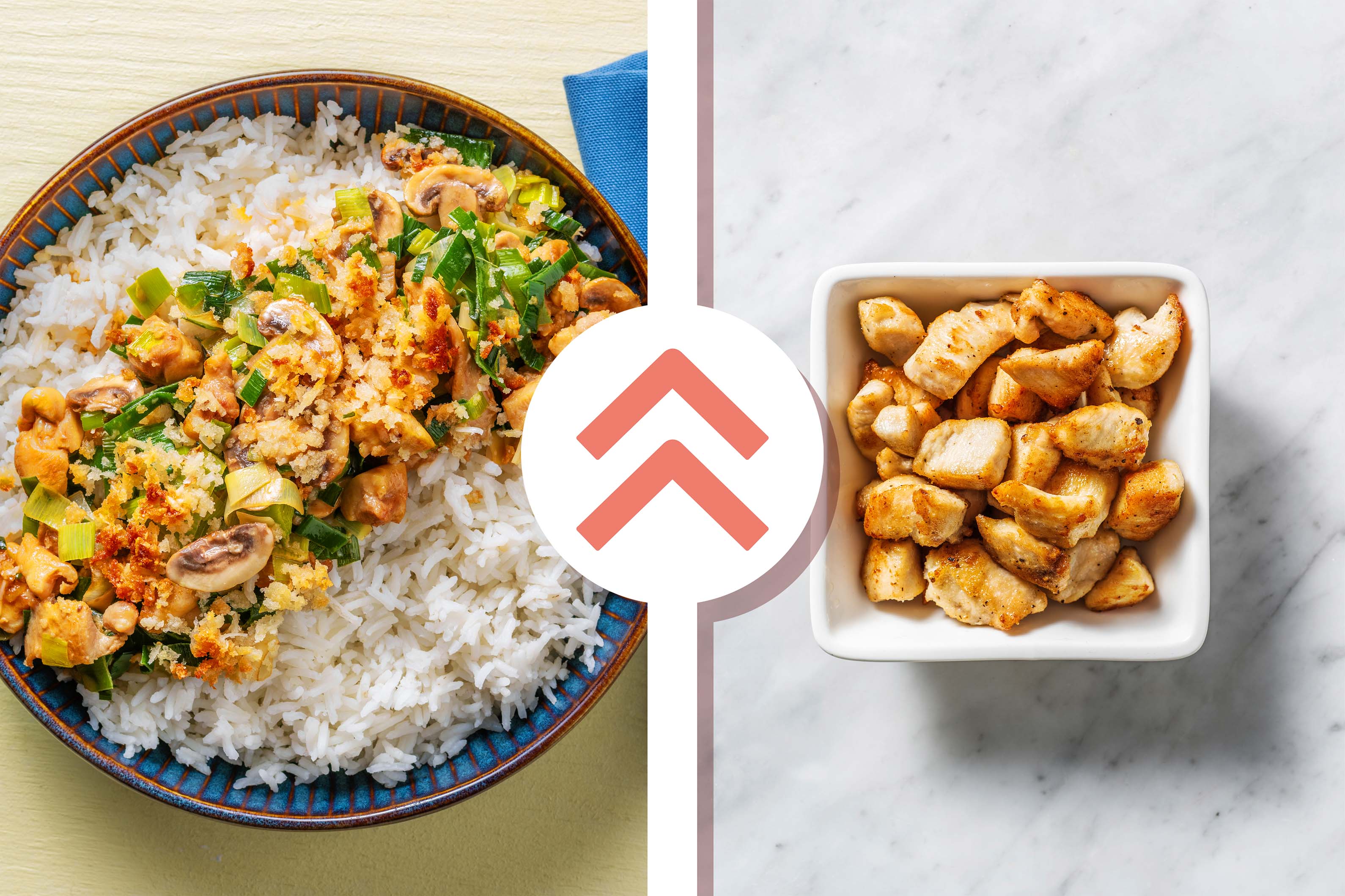 Diced Chicken Breast and Mushroom Crumble Recipe HelloFresh