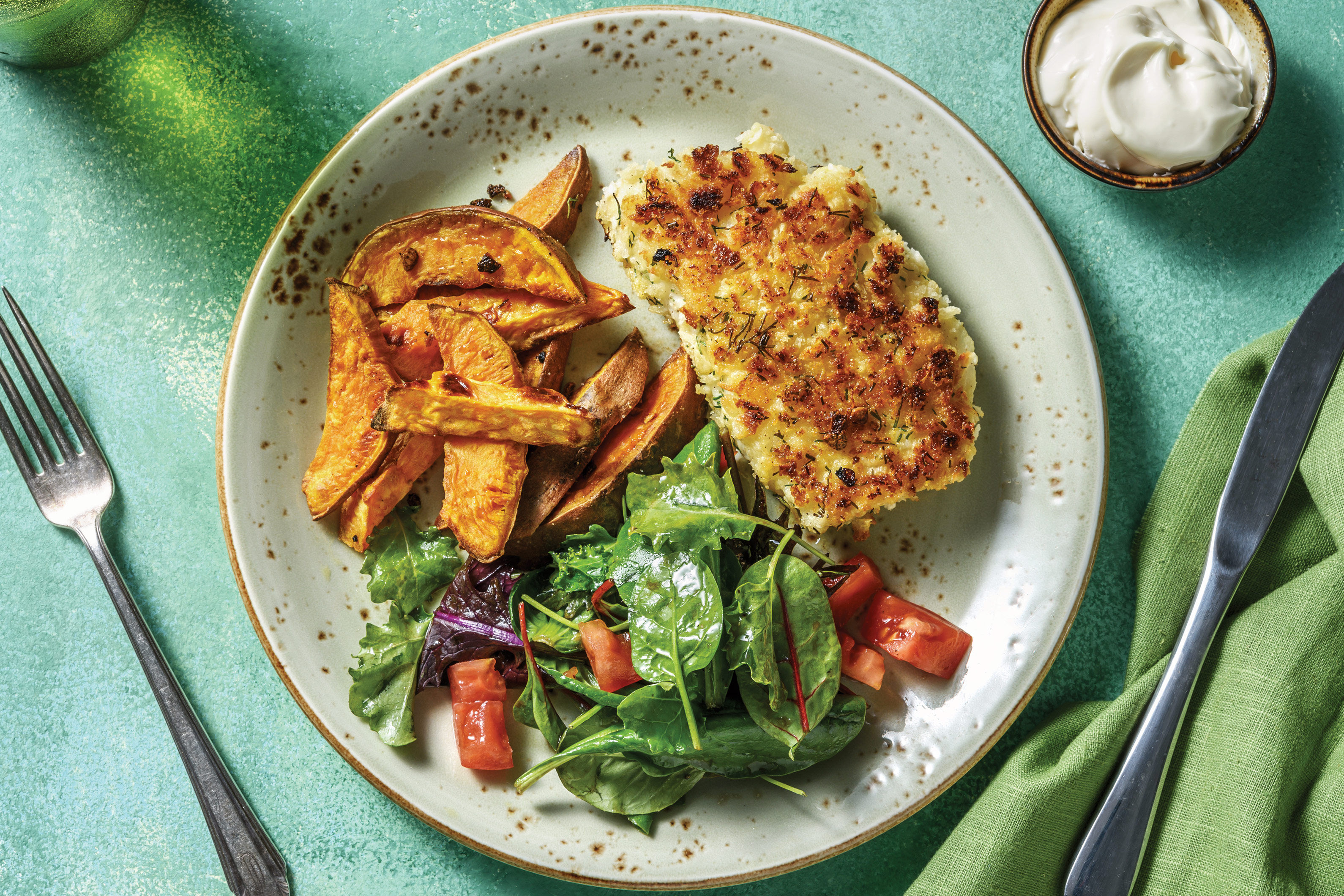 Dill & Parmesan Crumbed Fish Recipe HelloFresh