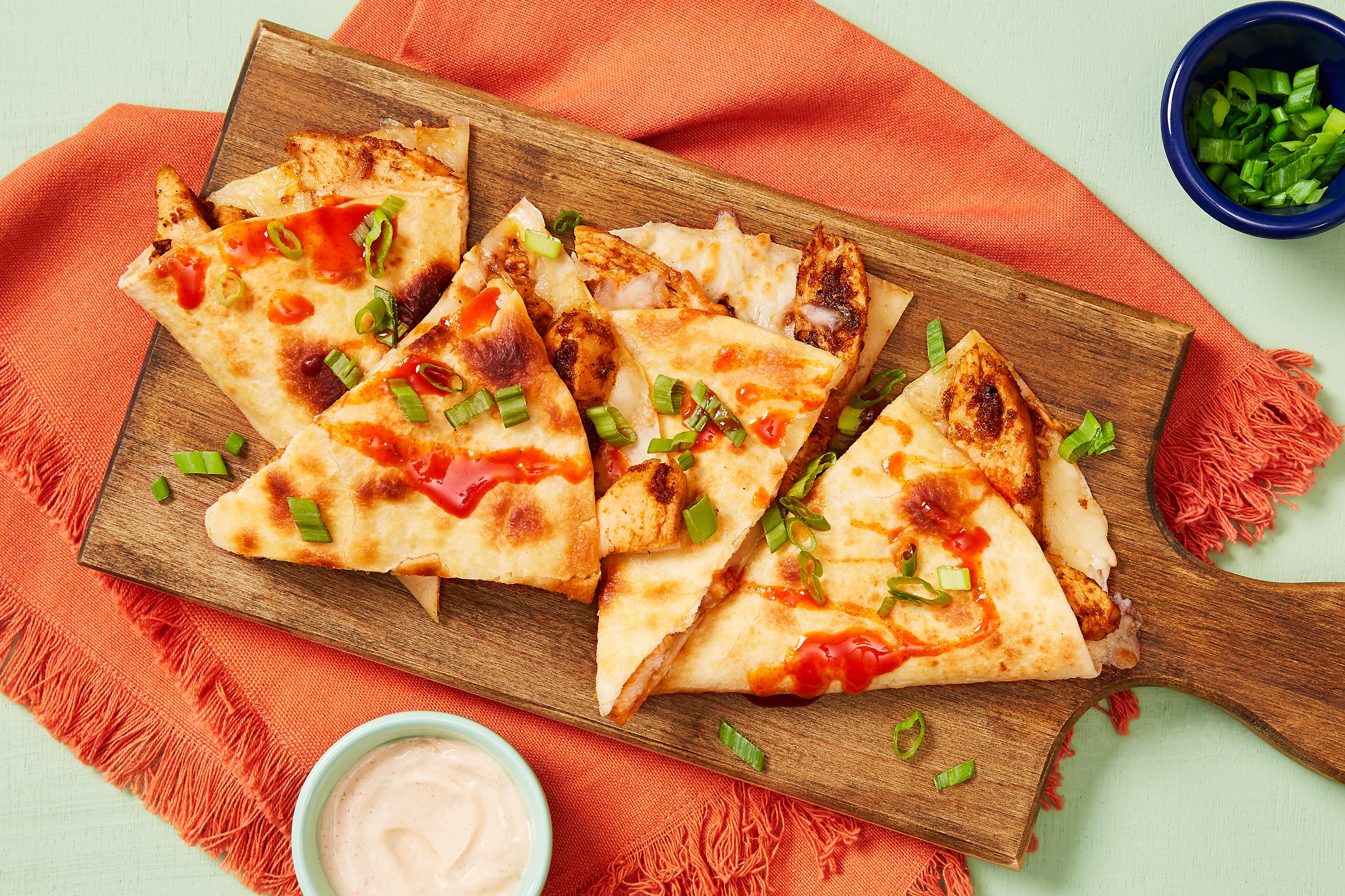 Cheesy Chicken Quesadillas, Goldens' Cast Iron