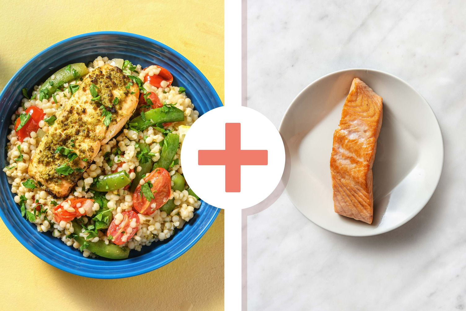 Pesto Baked Double Salmon Recipe HelloFresh