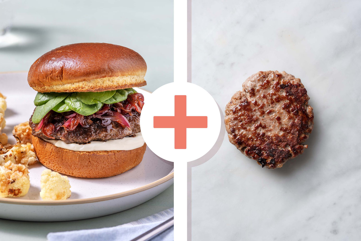 DoubleStacked Caramelized Onion Burgers Recipe HelloFresh