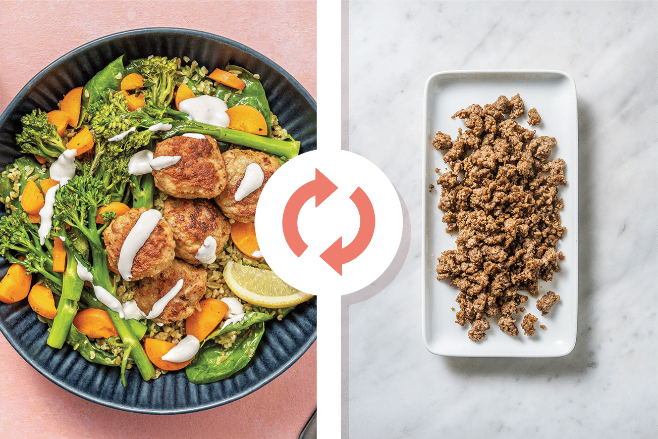 Herby Beef Meatballs & Zesty Freekeh Recipe HelloFresh