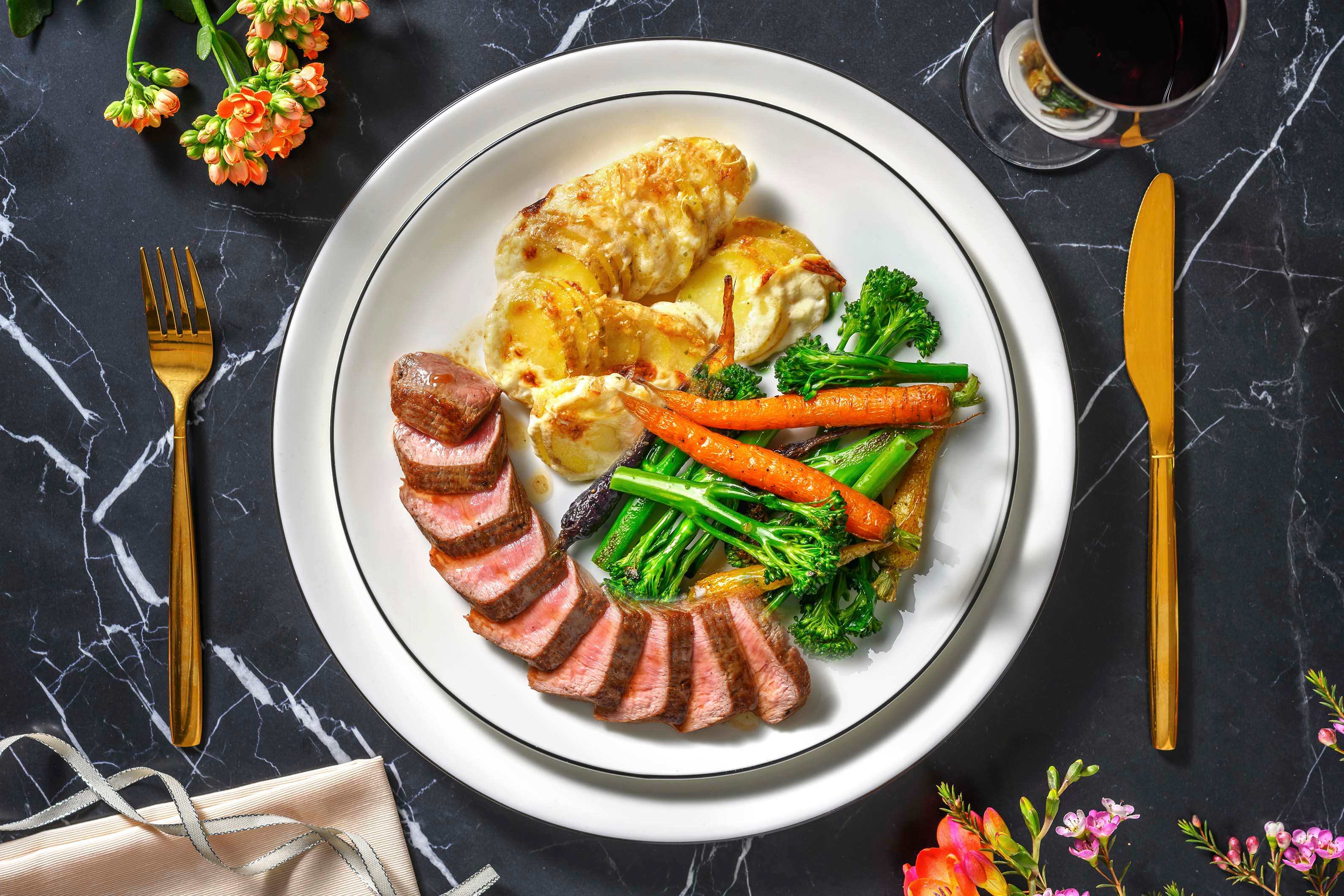 Rosemary Butter Pork Fillet & Dauphinoise Potatoes Recipe HelloFresh