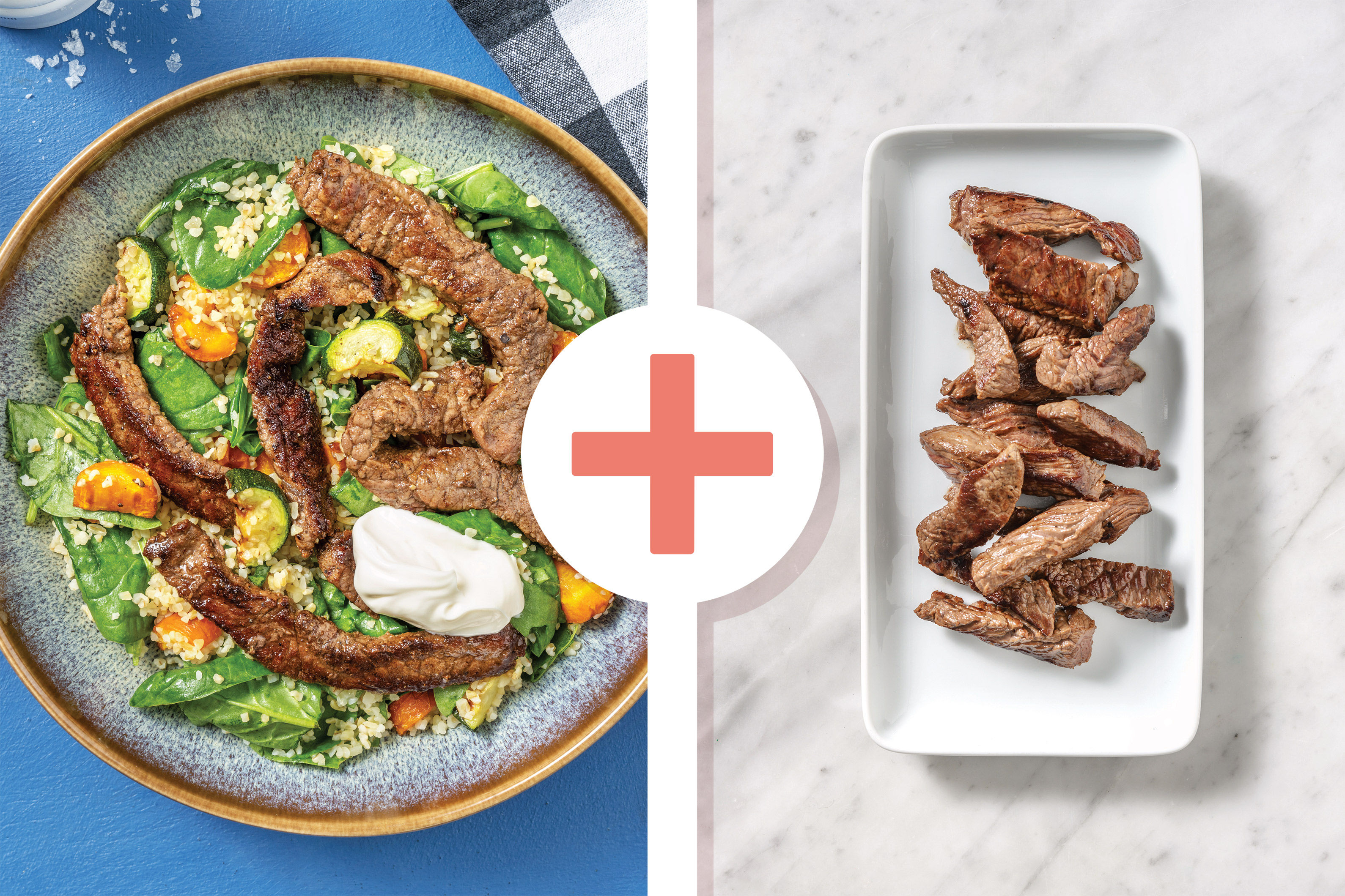 Middle Eastern Double Beef & Bulgur Bowl Recipe HelloFresh