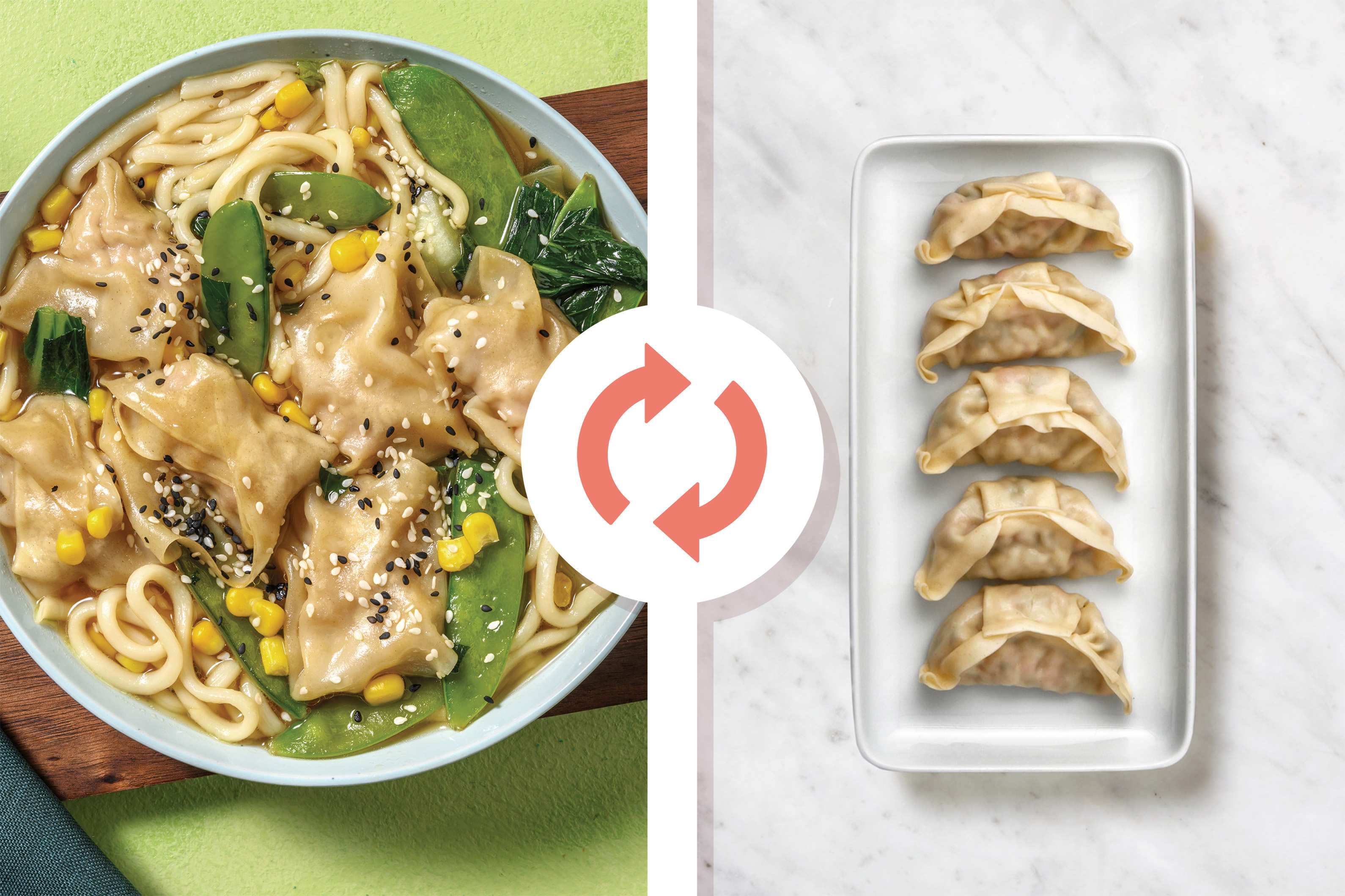 OnePot Vegetable Gyoza & Udon Noodle Soup Recipe HelloFresh
