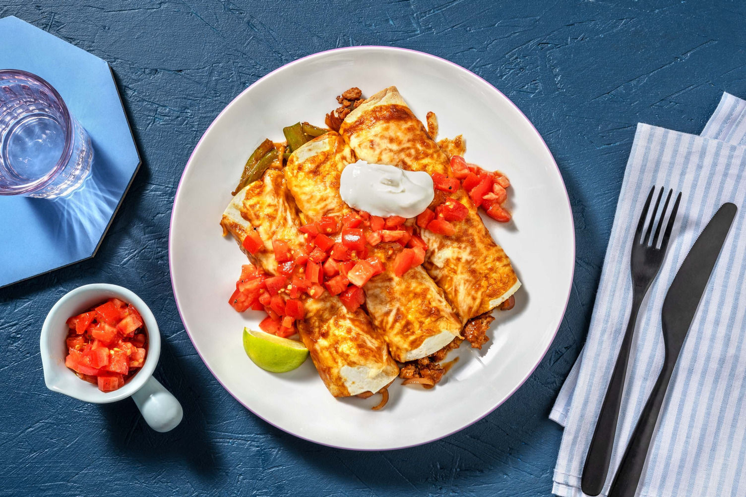 Enchiladas au fromage et au porc Recette HelloFresh