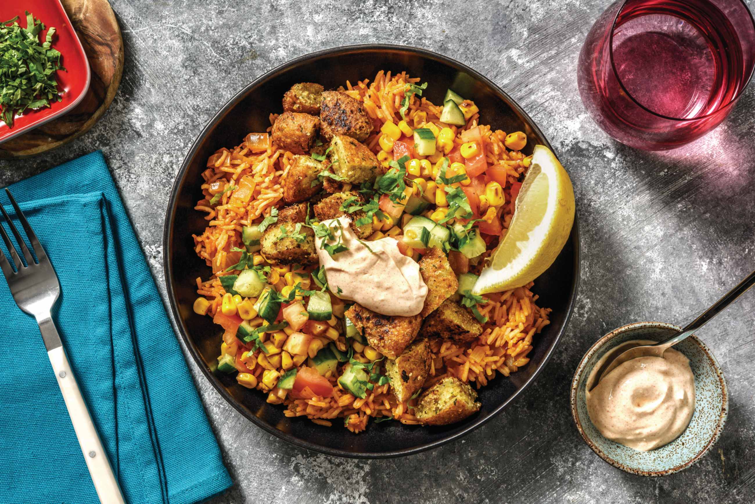 Falafel Bites & Spiced Tex-Mex Rice Recipe | HelloFresh