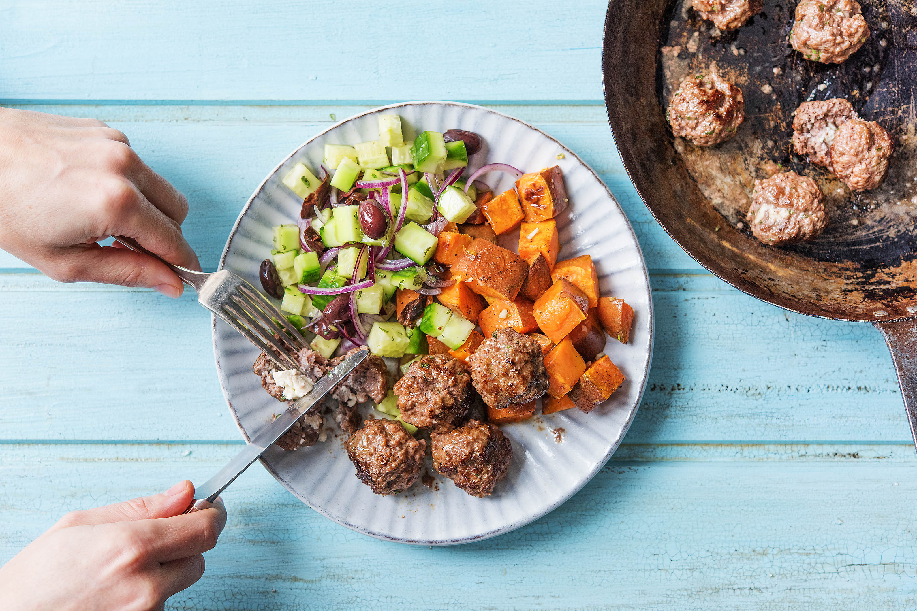 Fetta Stuffed Meatballs Recipe HelloFresh