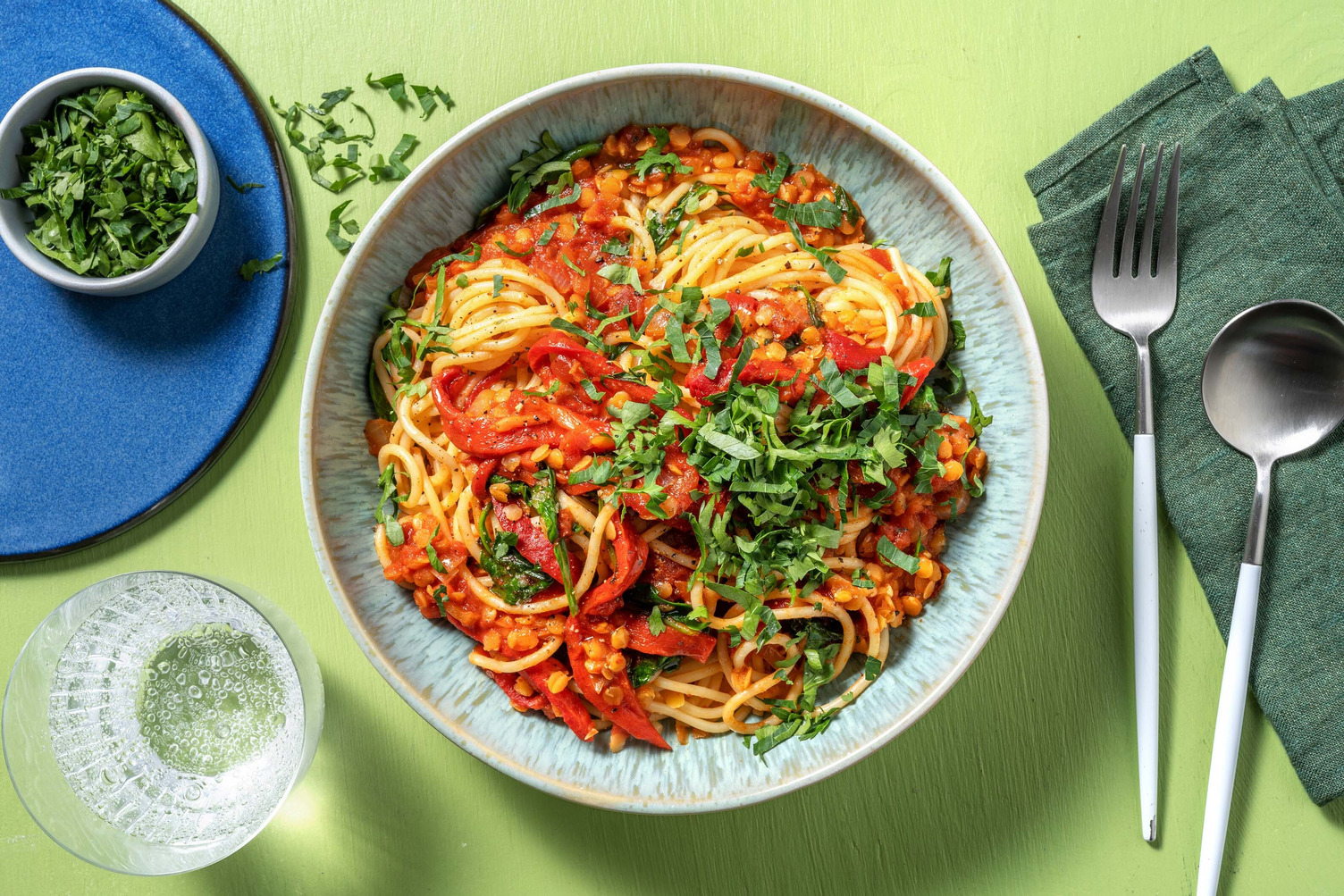 Fiery Lentil Spaghetti Arrabiata Recipe | HelloFresh