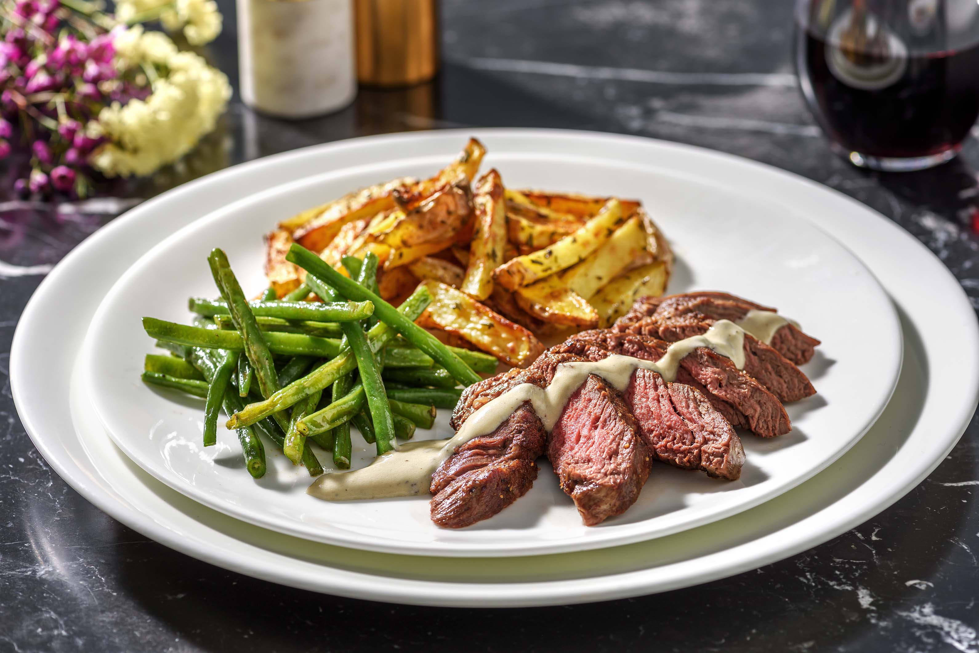 princess polly baby blue dress Spicy Steak Salad with Blue Cheese Dressing