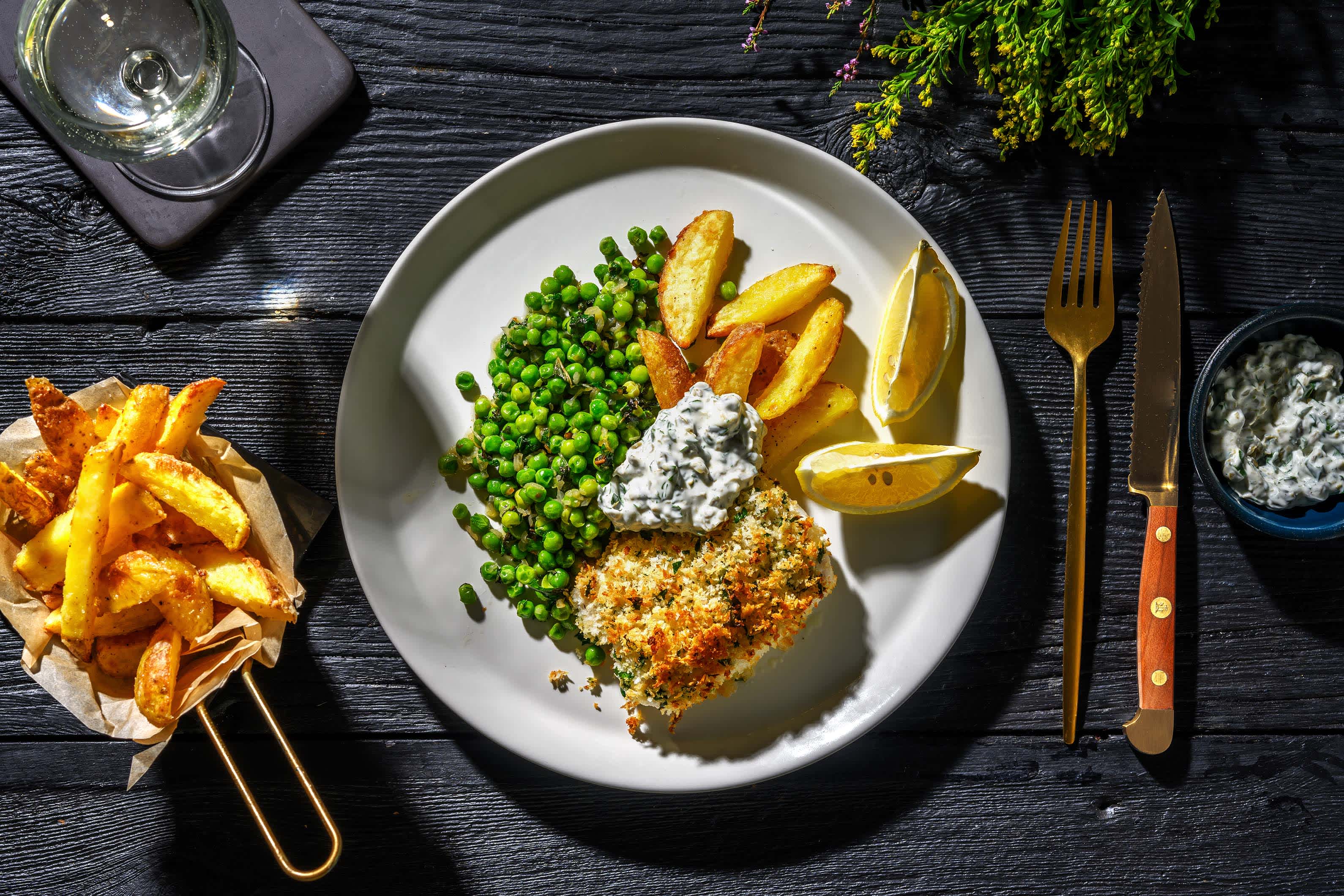 Fish and DoubleCooked Salt & Vinegar Chips Recipe HelloFresh