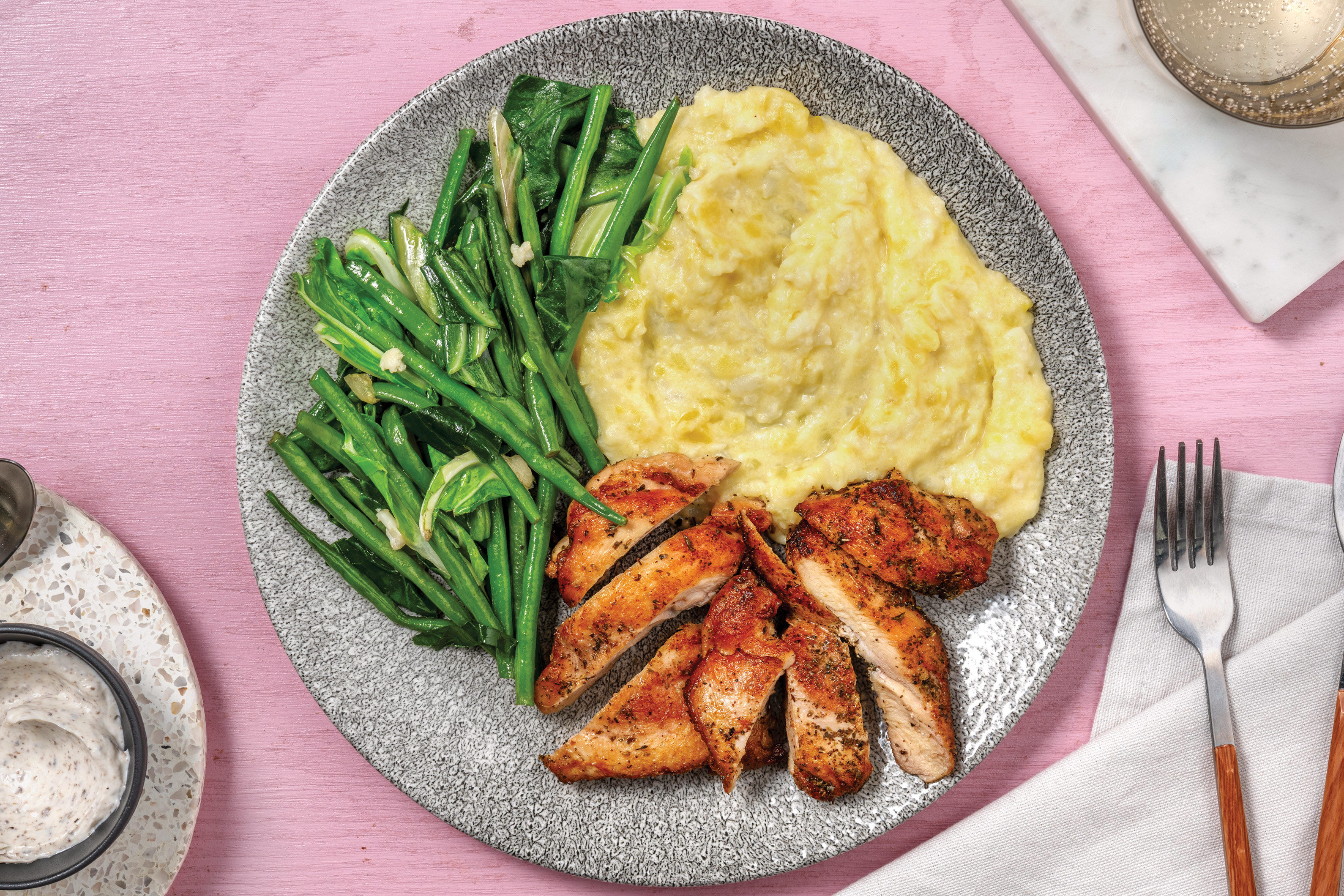 Quick Herby Chicken & Cauli-Potato Mash Recipe | HelloFresh