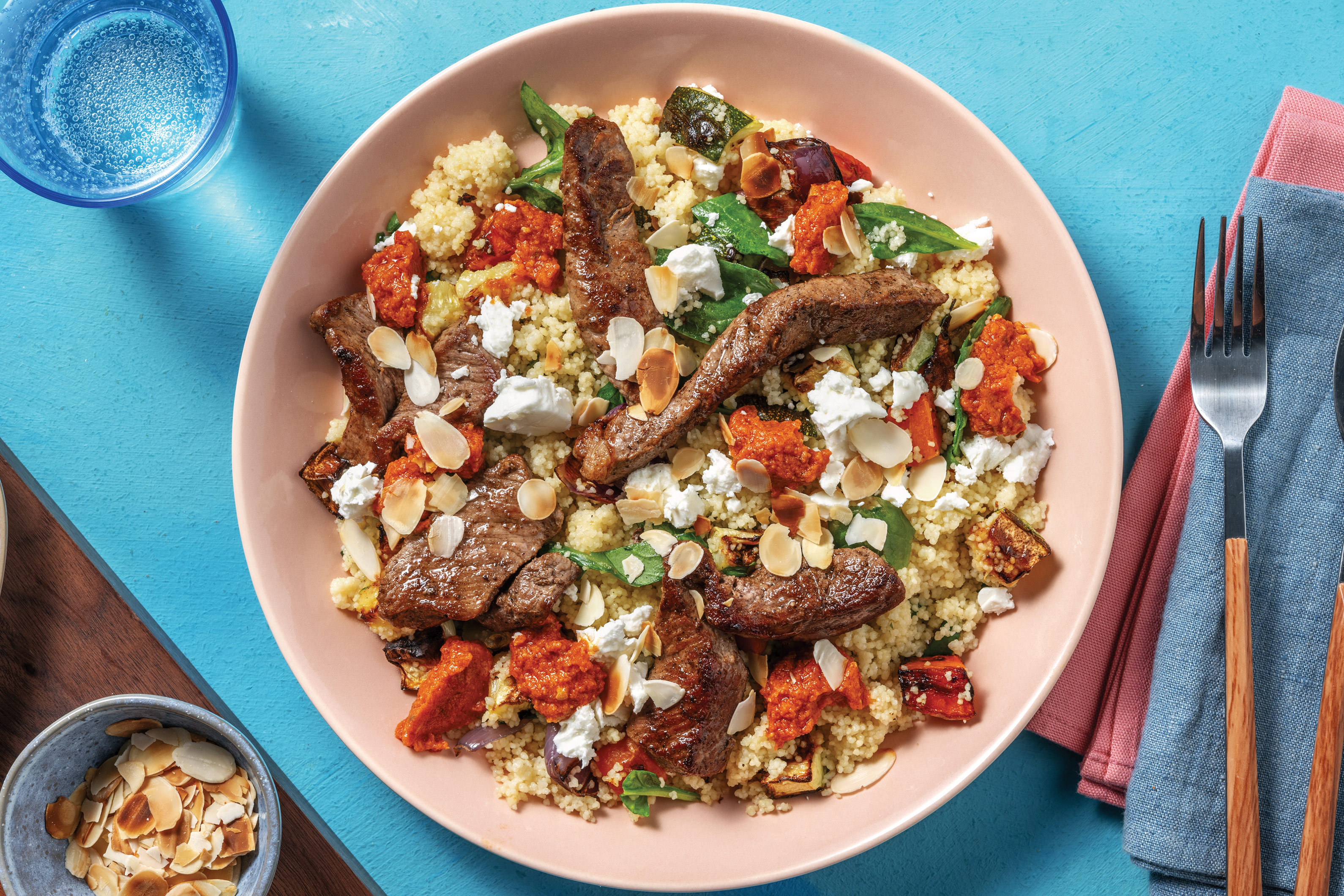 Garlic-Herb Beef & Crumbly Cheese Recipe | HelloFresh