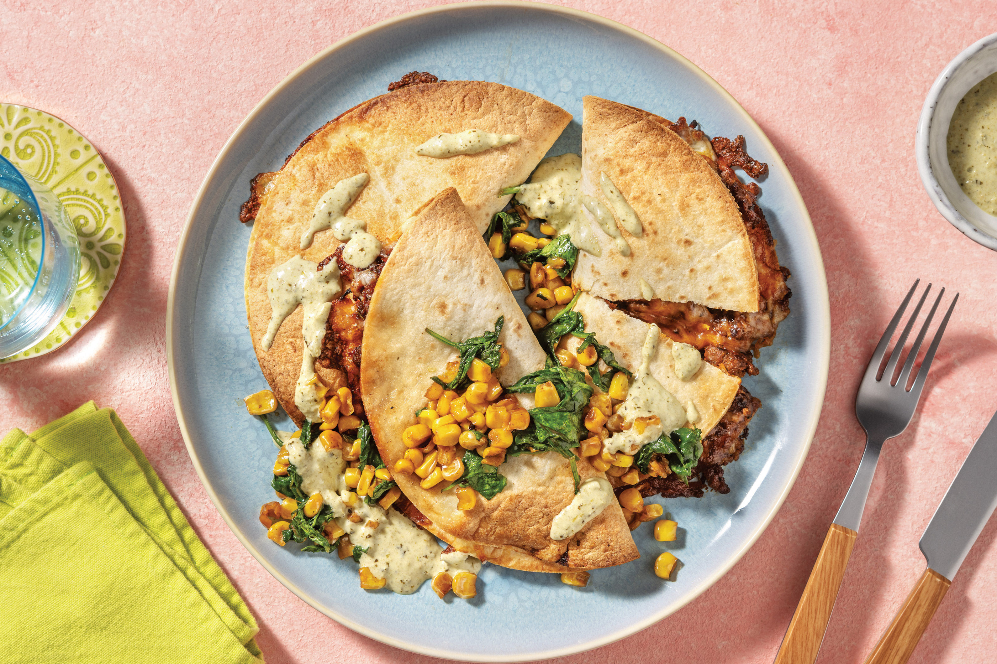 Cheesy Garlic & Herb Beef Quesadillas Recipe HelloFresh