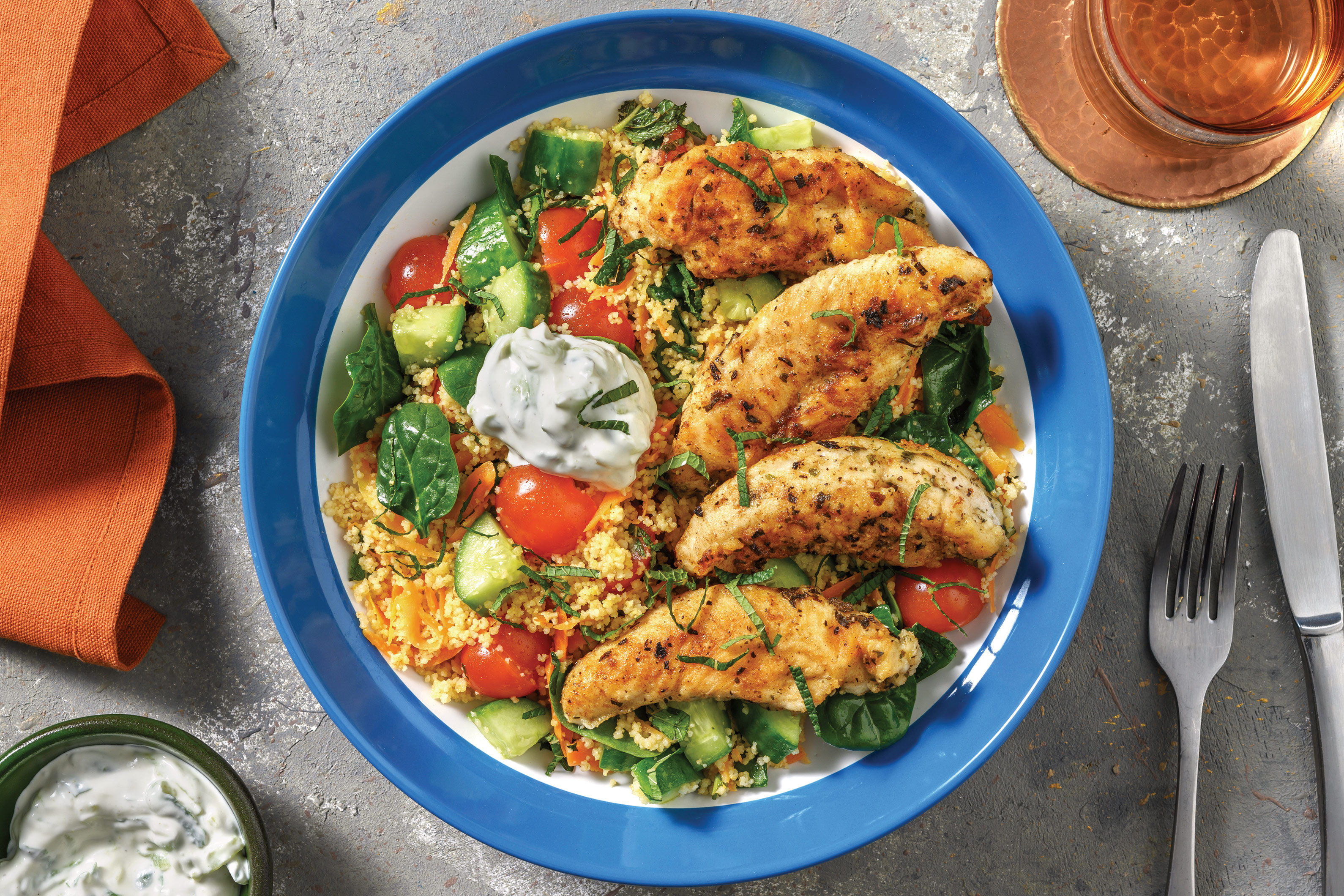 Garlic & Herb Chicken & Carrot Couscous Recipe HelloFresh