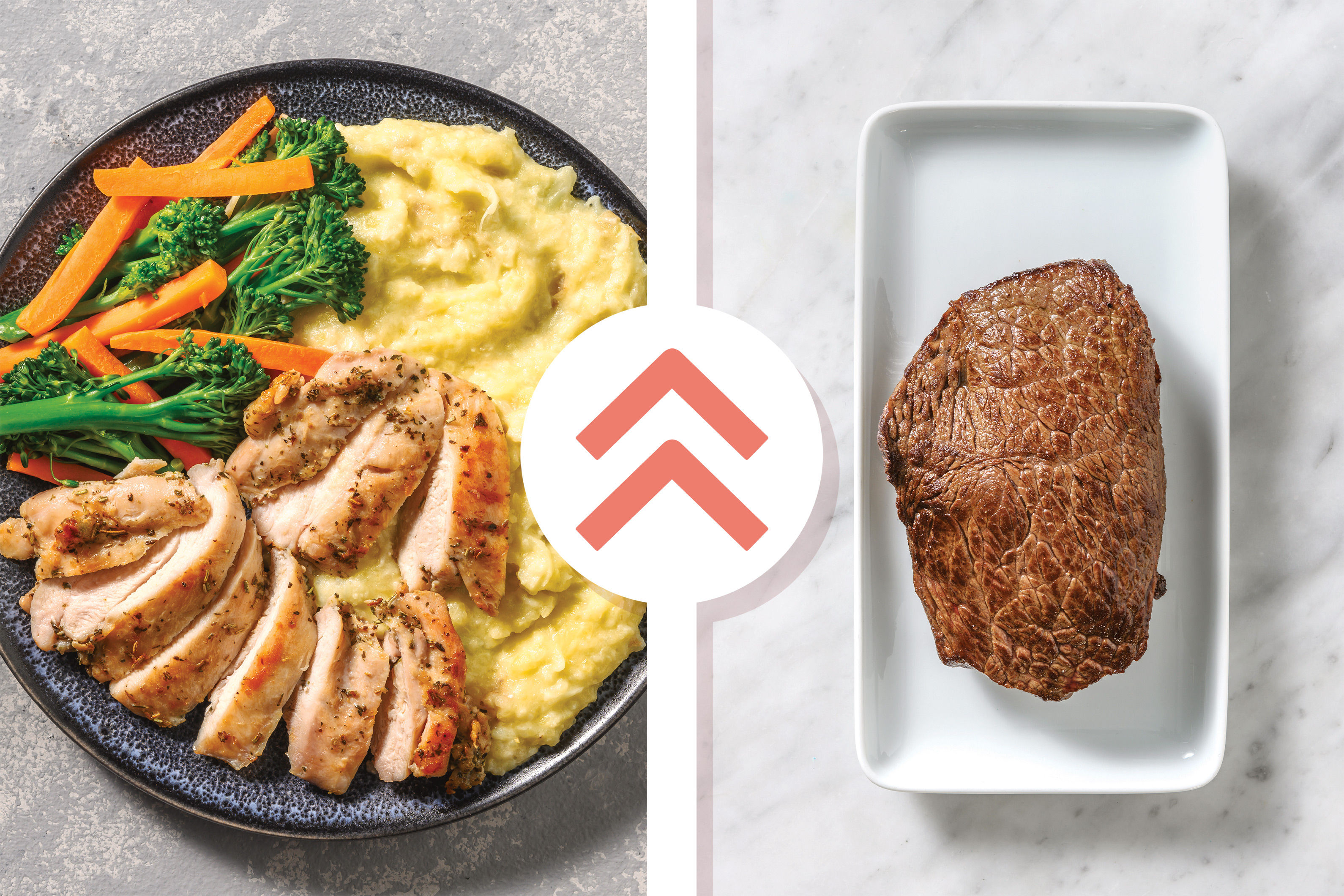 Herby Beef Eye Fillet Steak & ParmesanCauli Mash Recipe HelloFresh