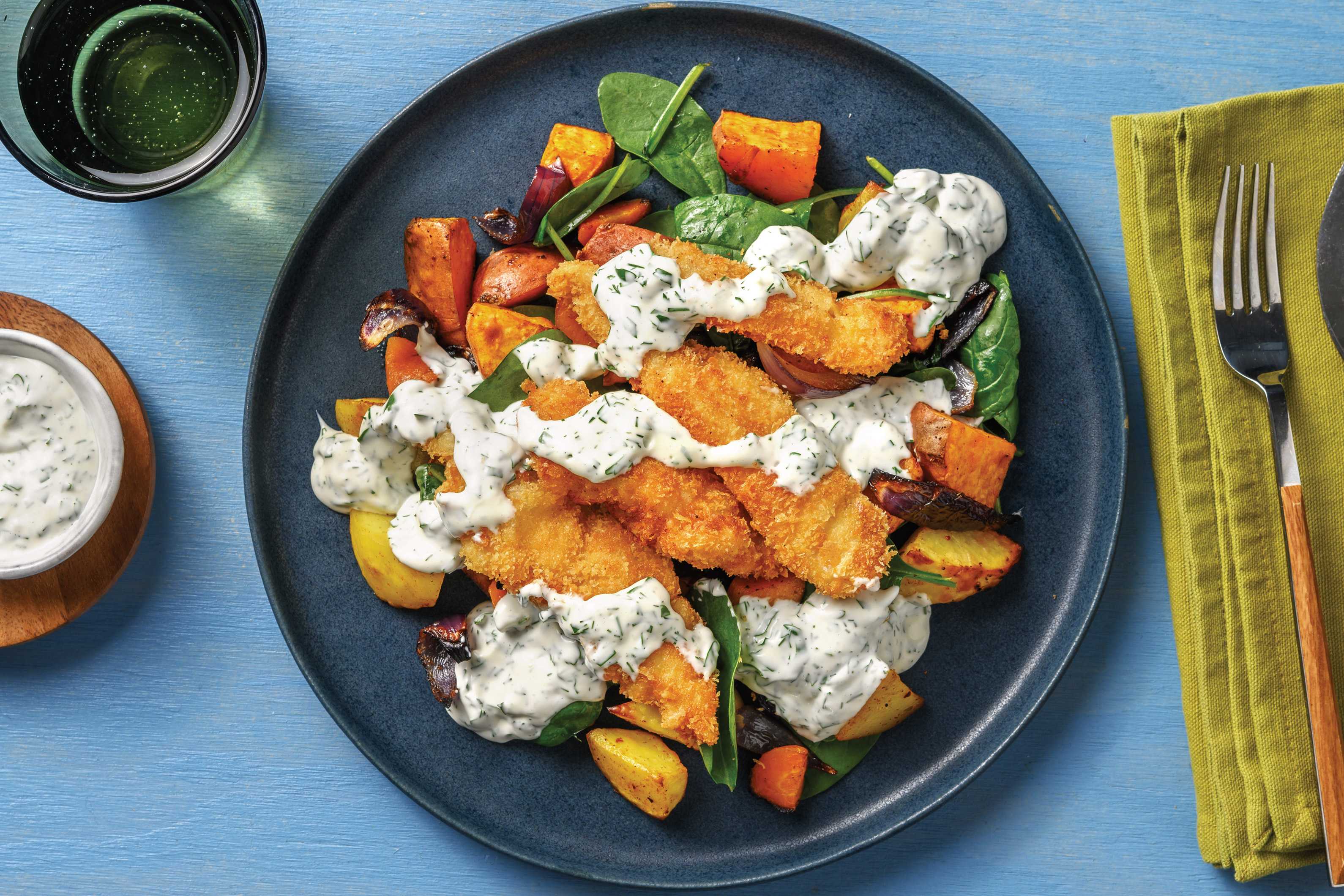 Garlic & Herb Crumbed Chicken Recipe HelloFresh