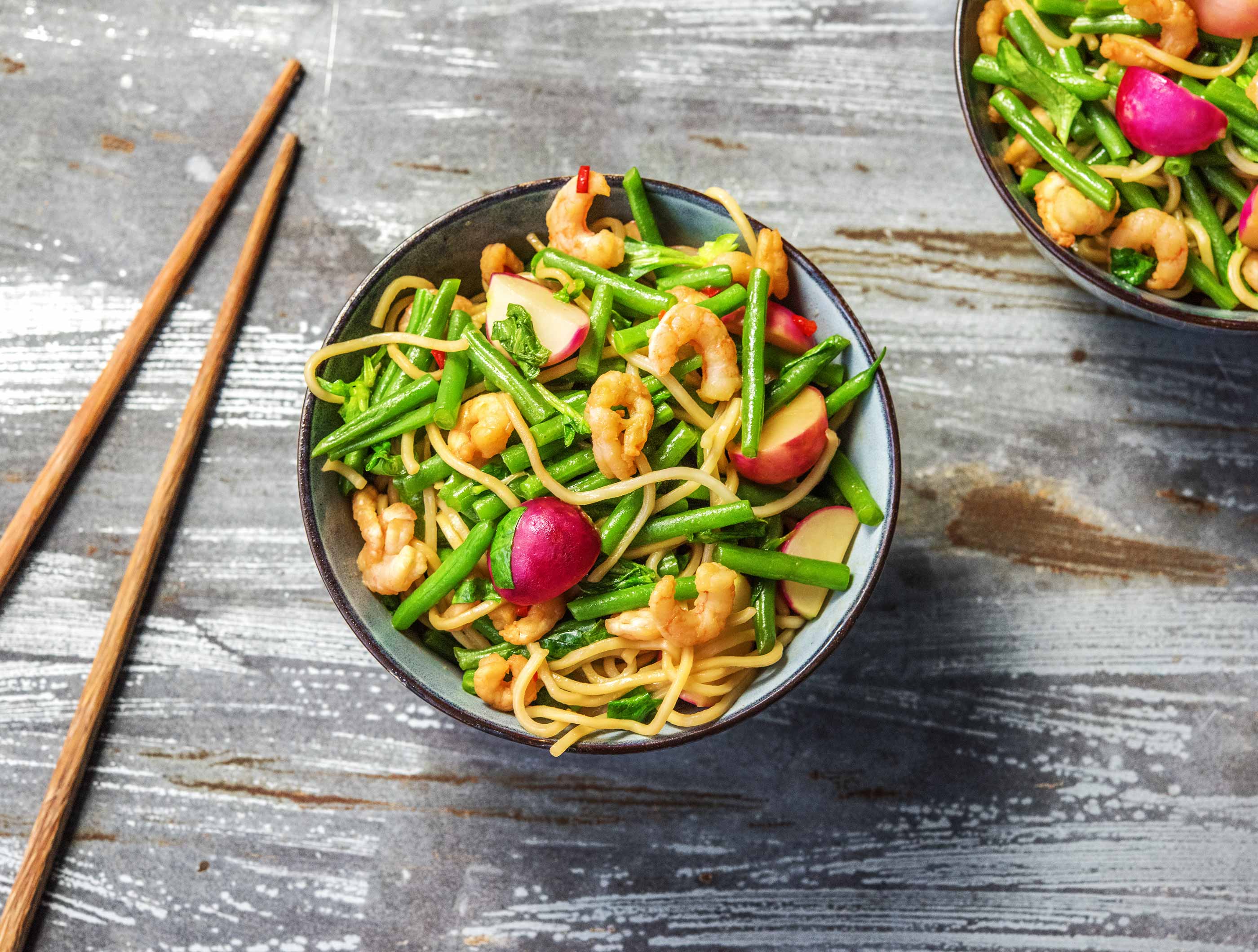 Garnalen met noedels, citroengras en groenten Recept HelloFresh
