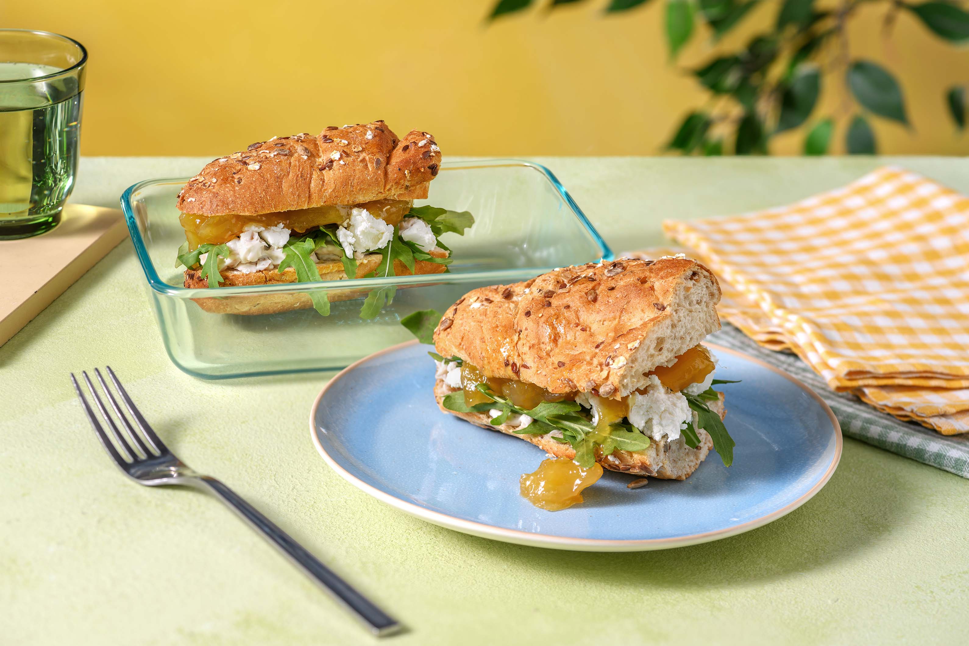 Goat's Cheese and Rocket Seeded Roll Recipe HelloFresh
