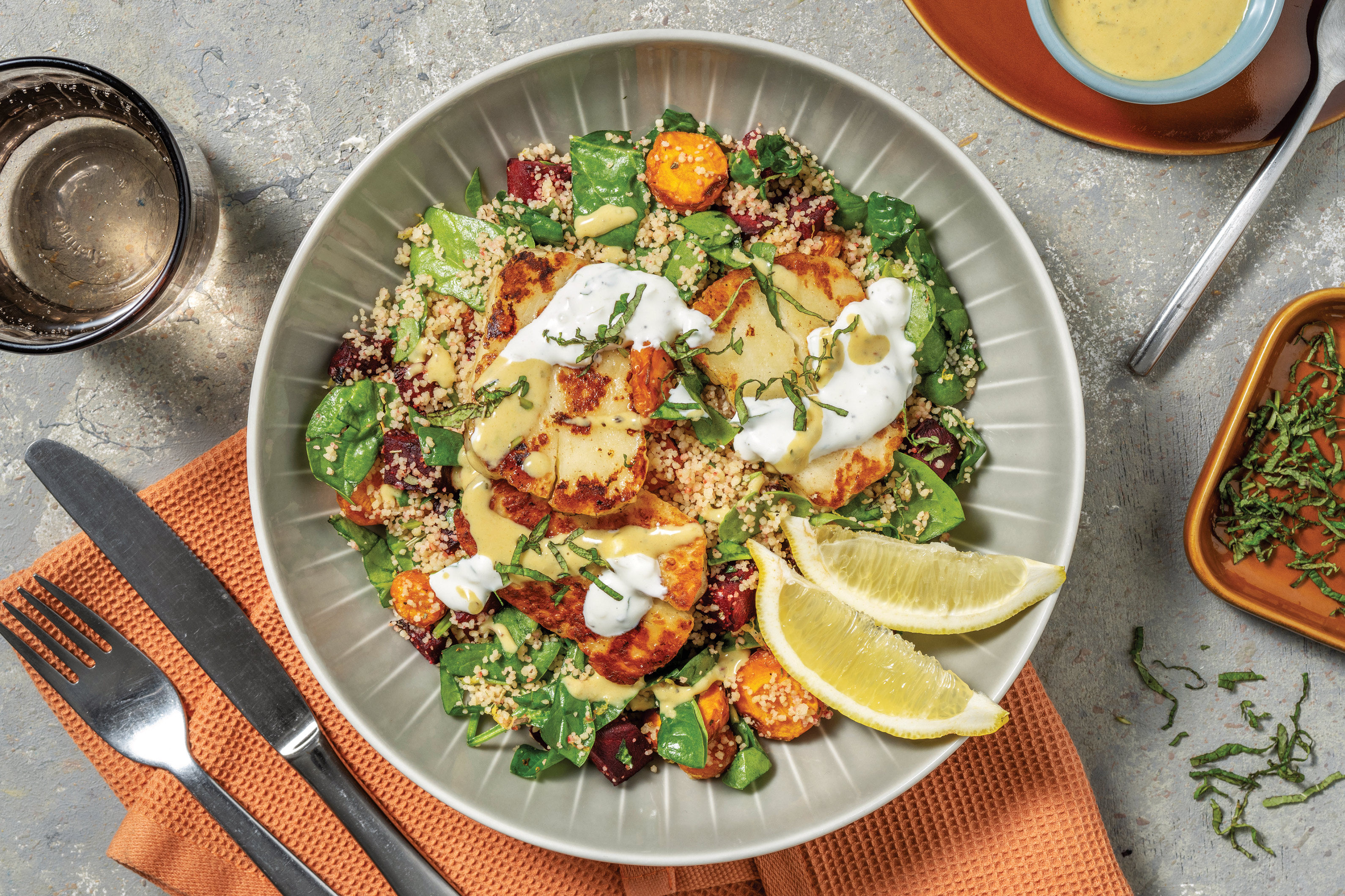 Golden Haloumi & Lemony Couscous Recipe HelloFresh