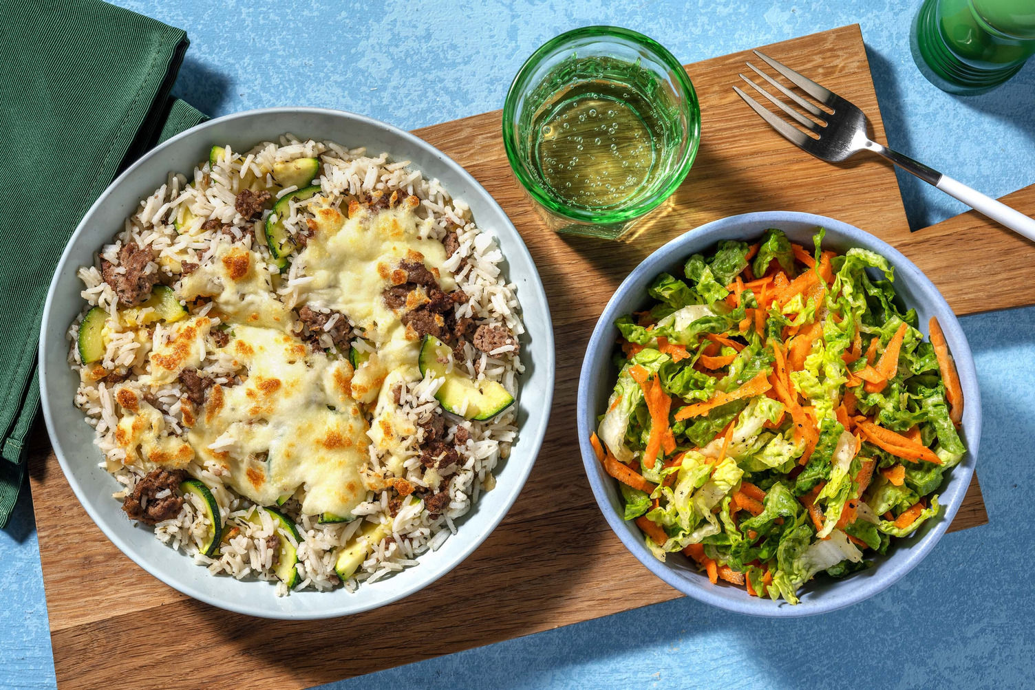 G R Rind Gratinierter Bio-Rinderhack-Reis-Auflauf Rezept | HelloFresh