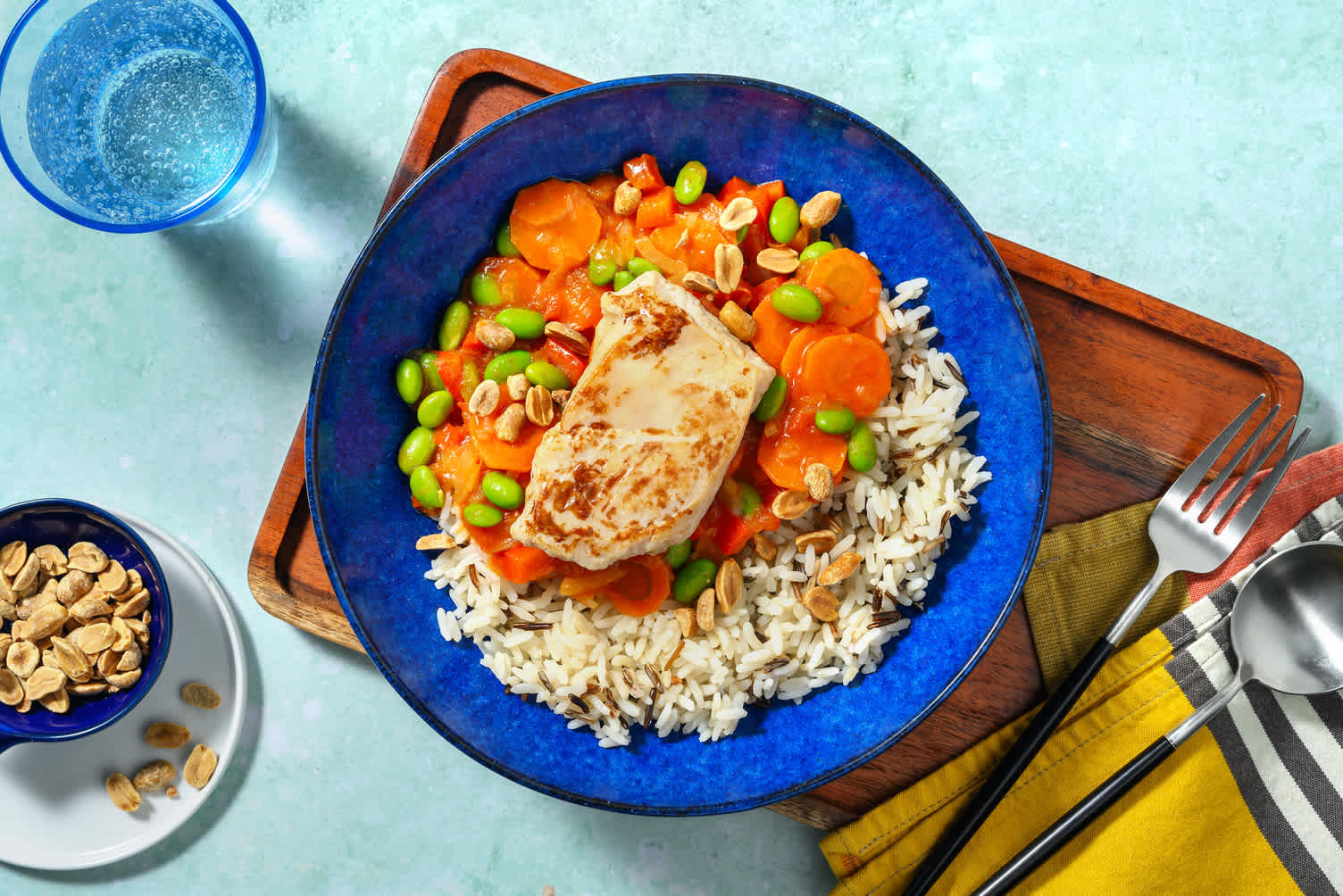 Hähnchen in Masalasauce mit Edamame und Wildreis Rezept | HelloFresh Hähnchen in Masalasauce mit Edamame und Wildreis Rezept | HelloFresh