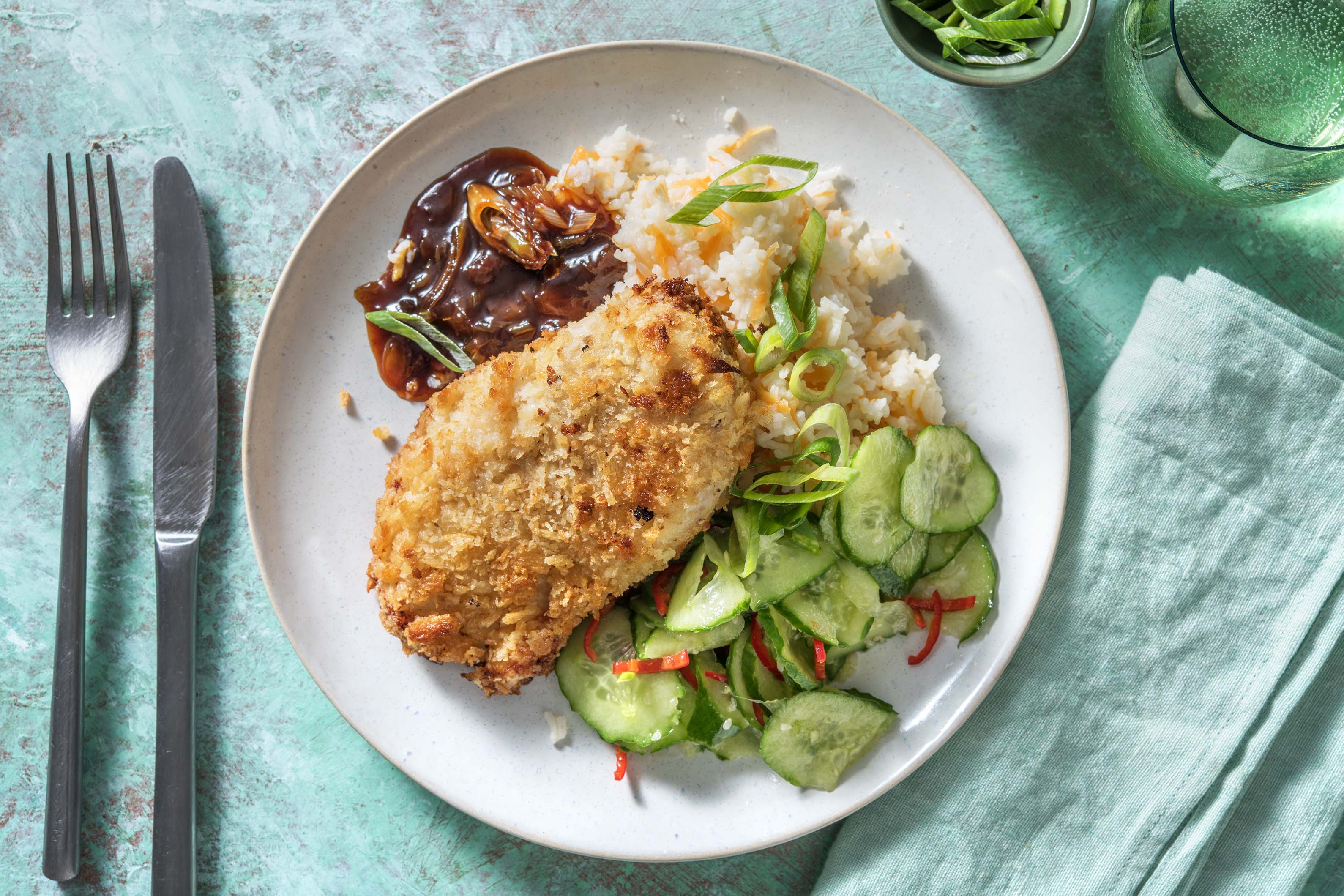 Hähnchen „Katsu“ mit Karottenreis Rezept | HelloFresh