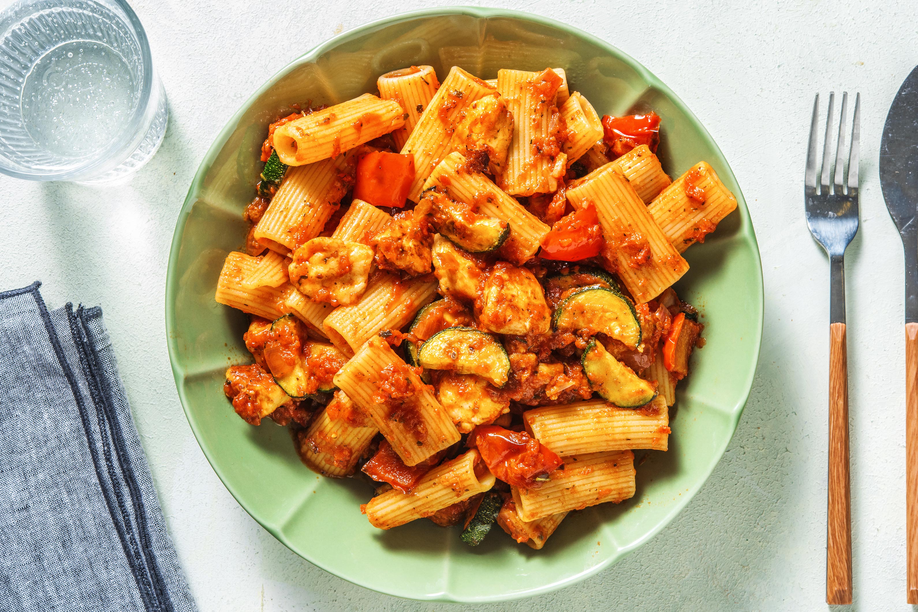 Halloumi and Roasted Vegetable Rigatoni Recipe | HelloFresh