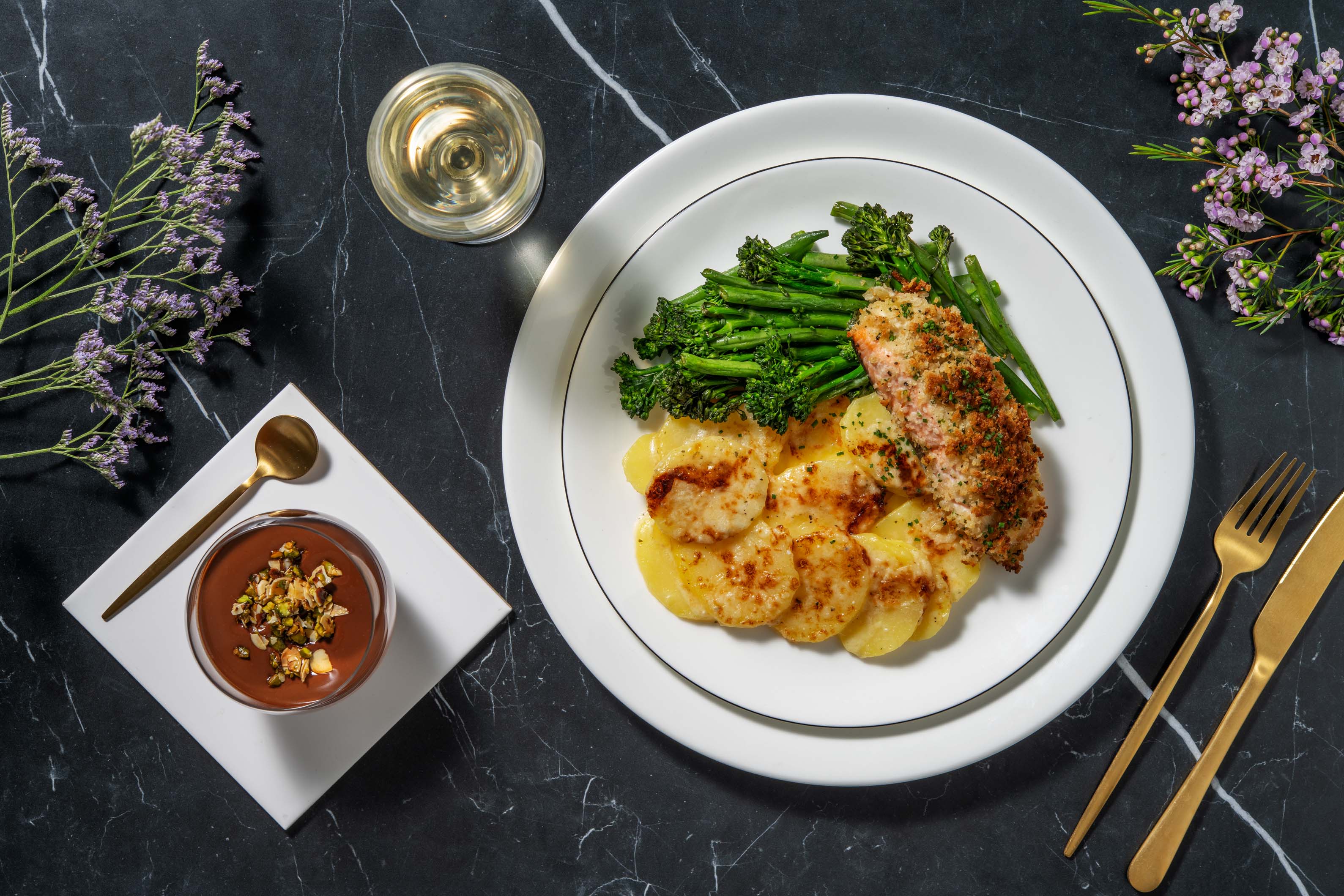 Herb Crusted Salmon Fillet and Cheesy Dauphinoise Recipe HelloFresh