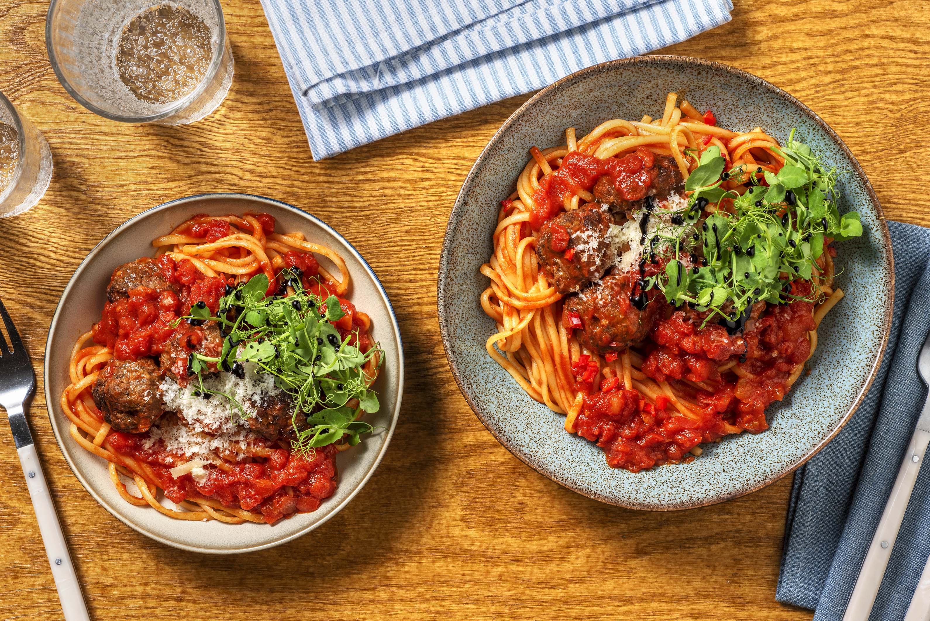 Herby Meatballs And Linguine Recipe Hellofresh