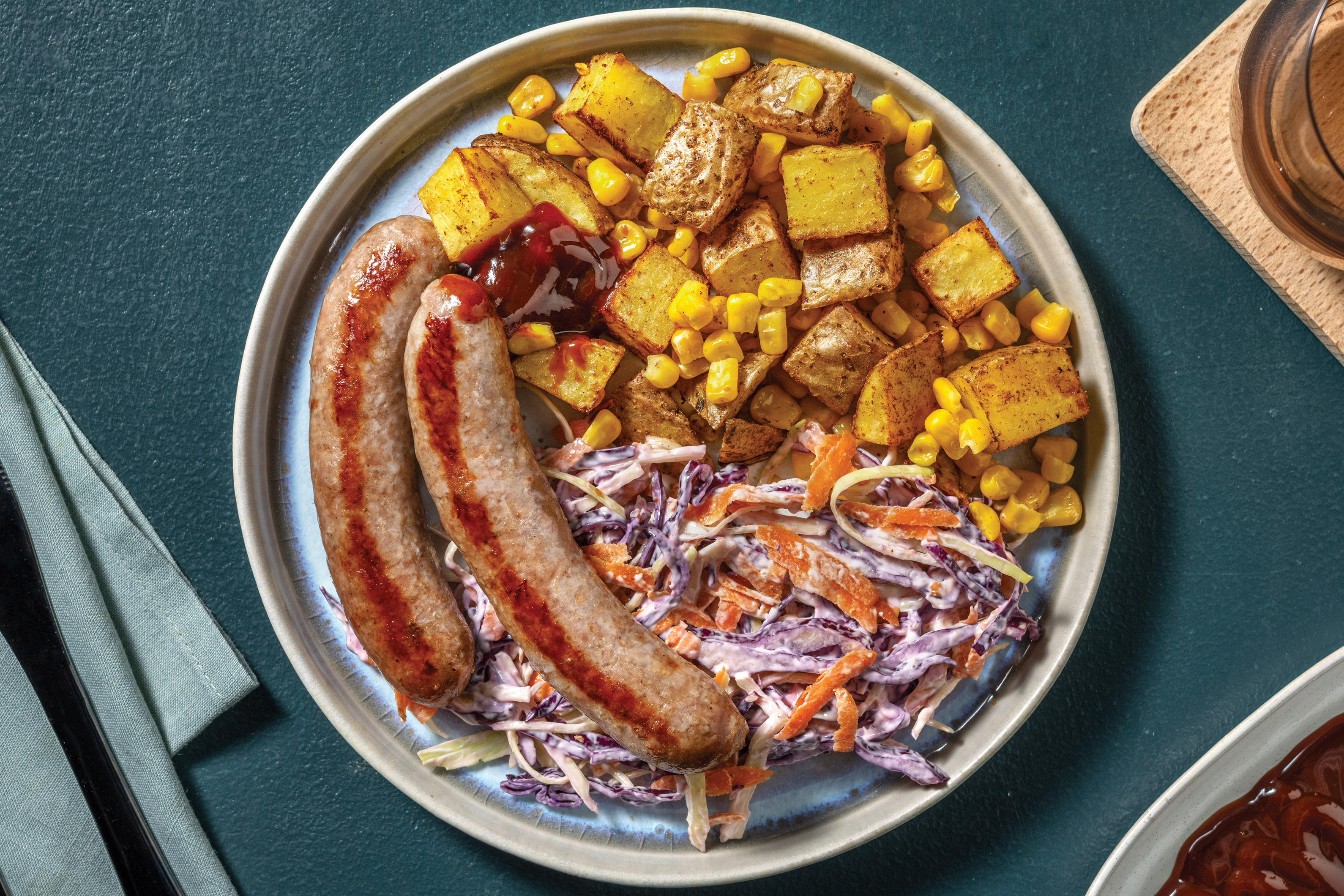Pork Sausages & Creamy Slaw Recipe HelloFresh
