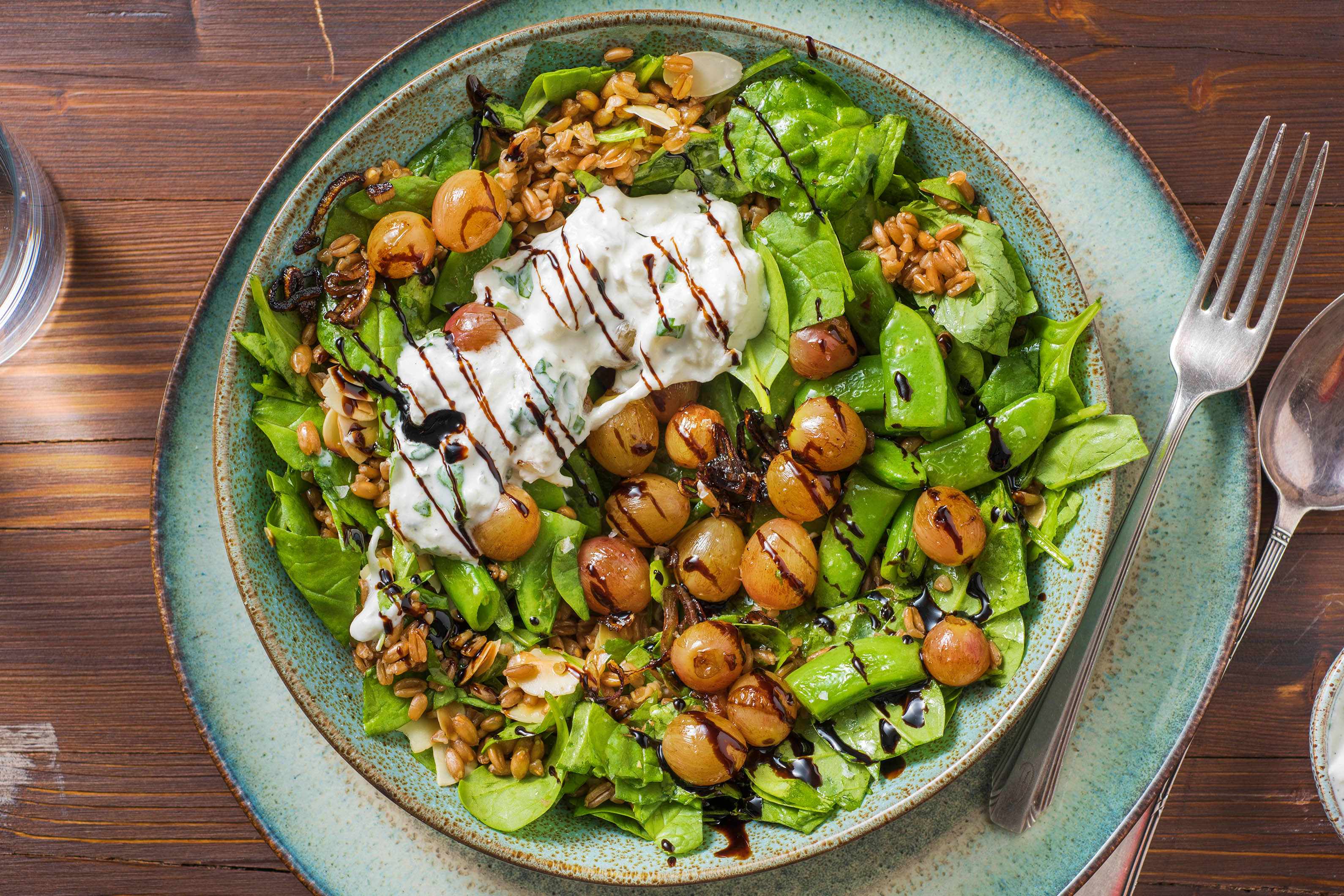 Herby Stracciatella Farro Bowl Recipe HelloFresh