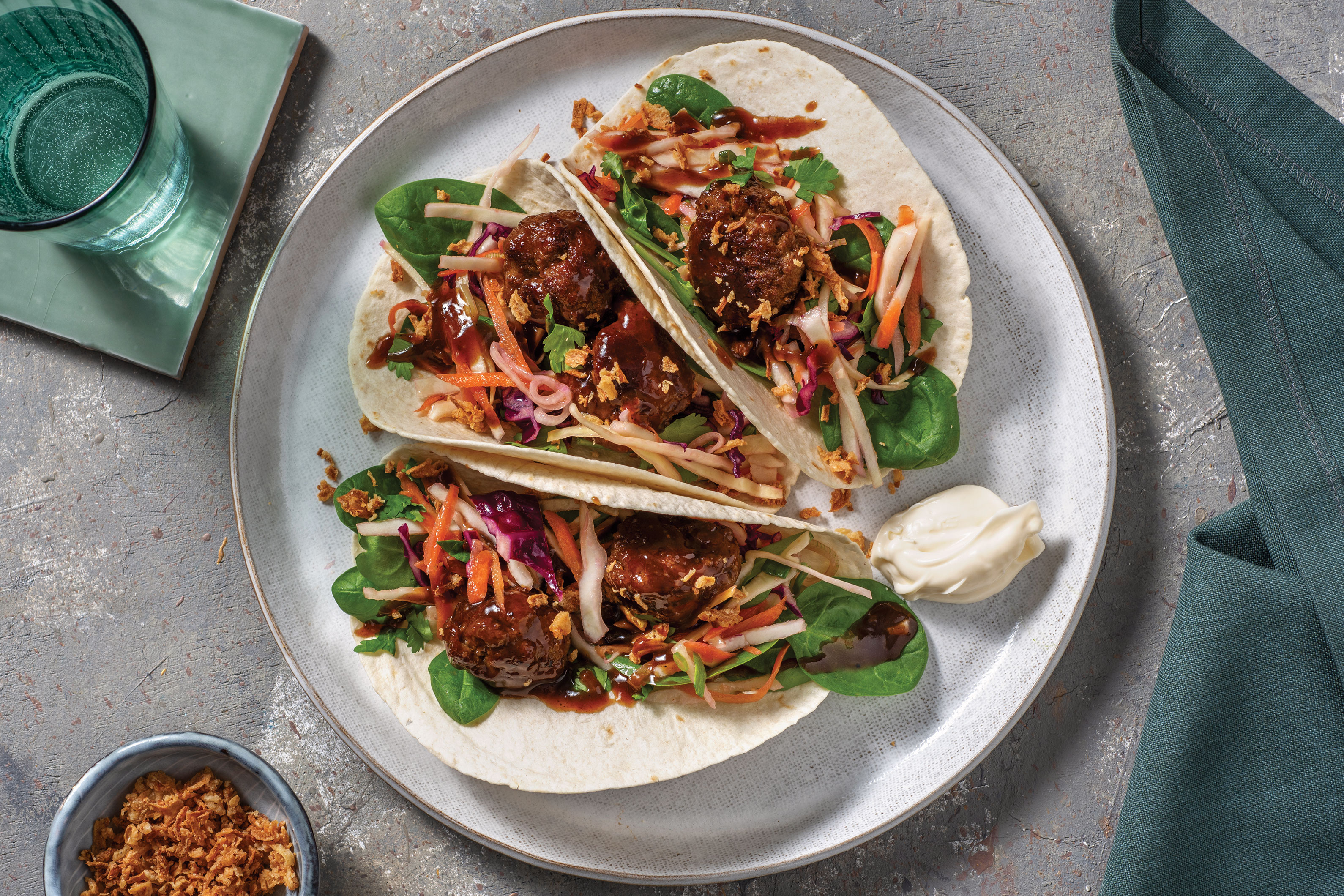 Hoisin Beef Meatball Tacos Recipe 