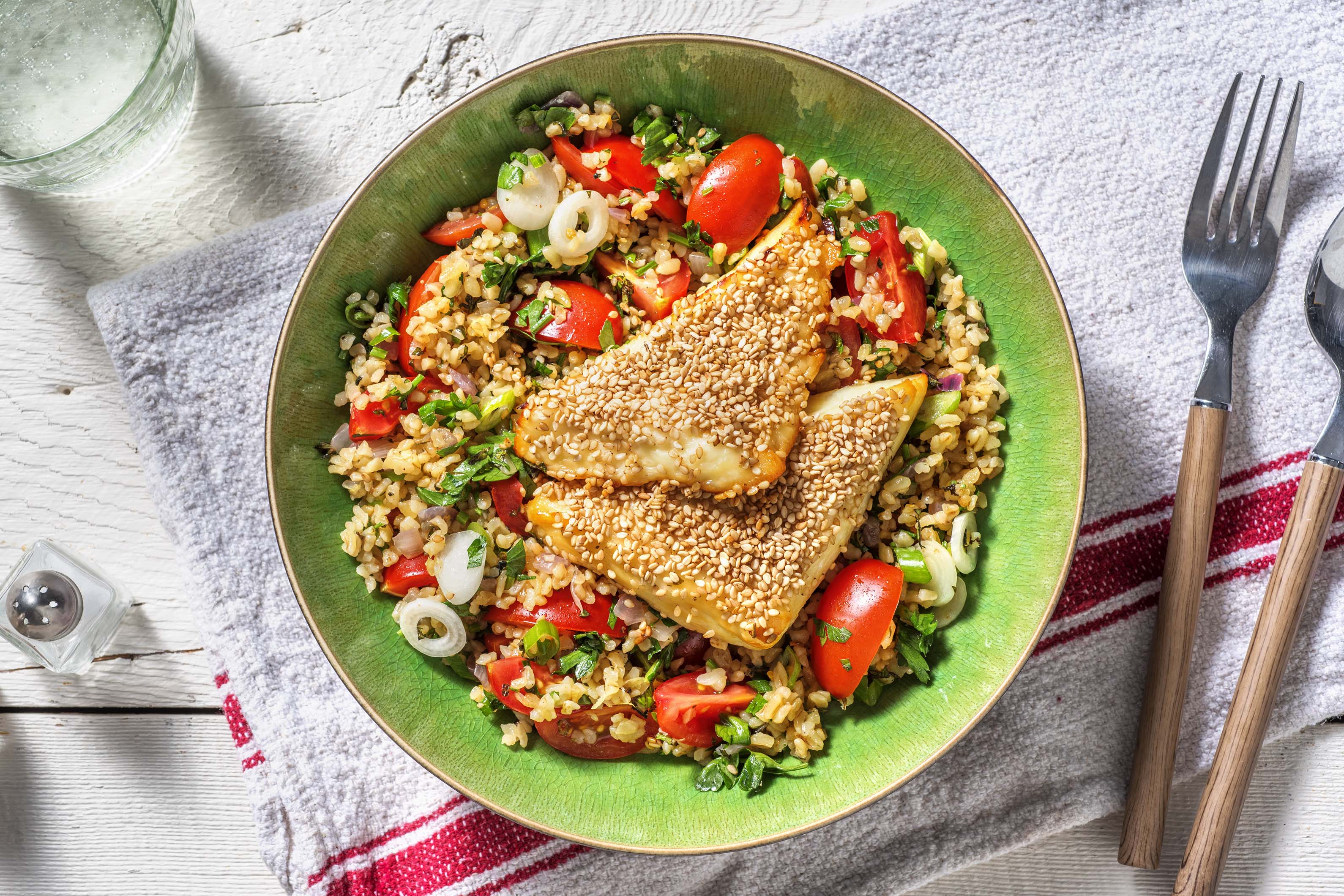 Honey and Sesame Crusted Halloumi Recipe | HelloFresh