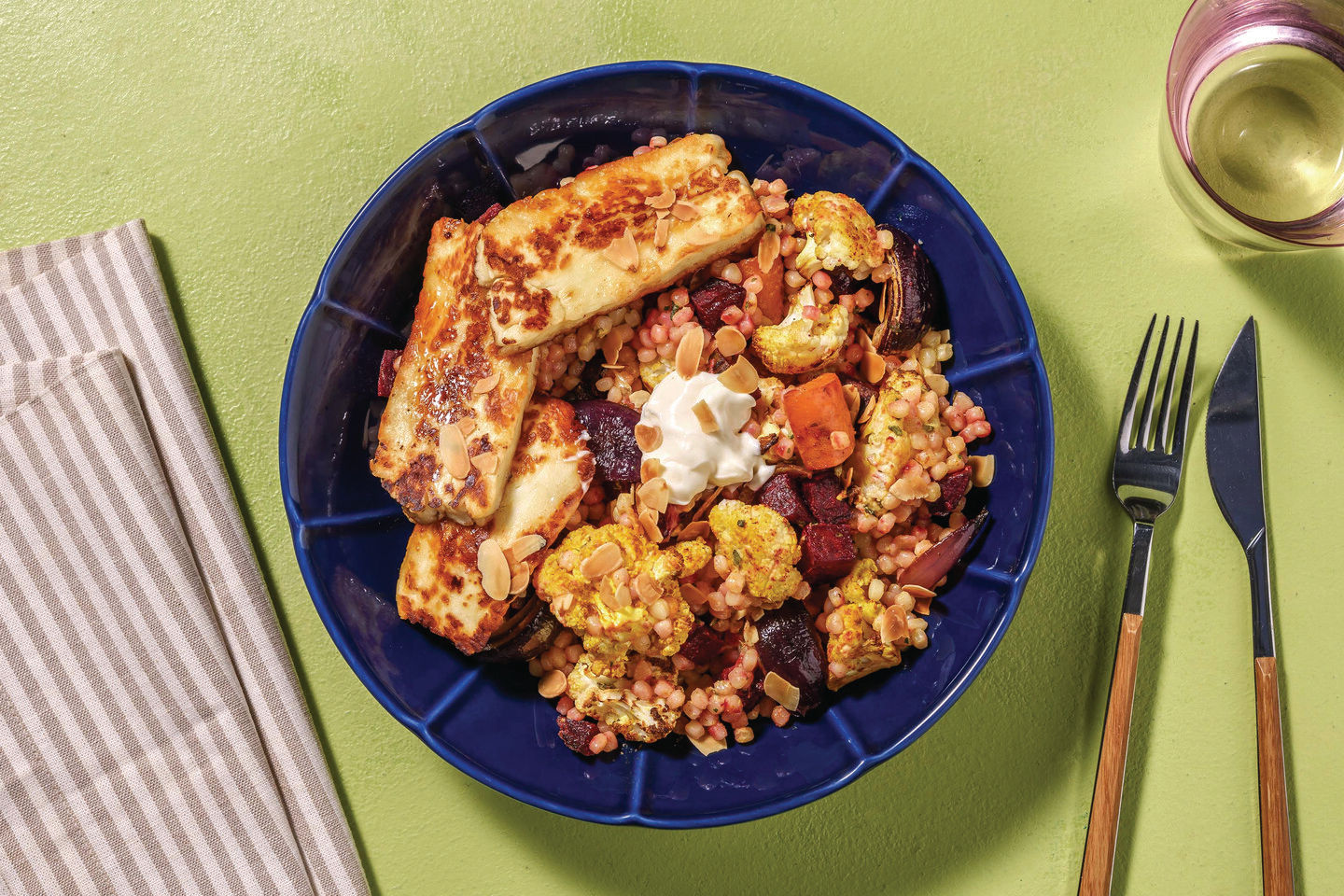 HoneyGlazed Haloumi & Pearl Couscous Recipe HelloFresh
