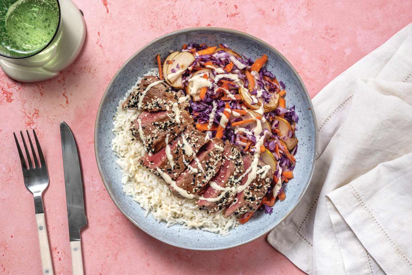 HoneySesame Beef Steak Bowl Recipe HelloFresh