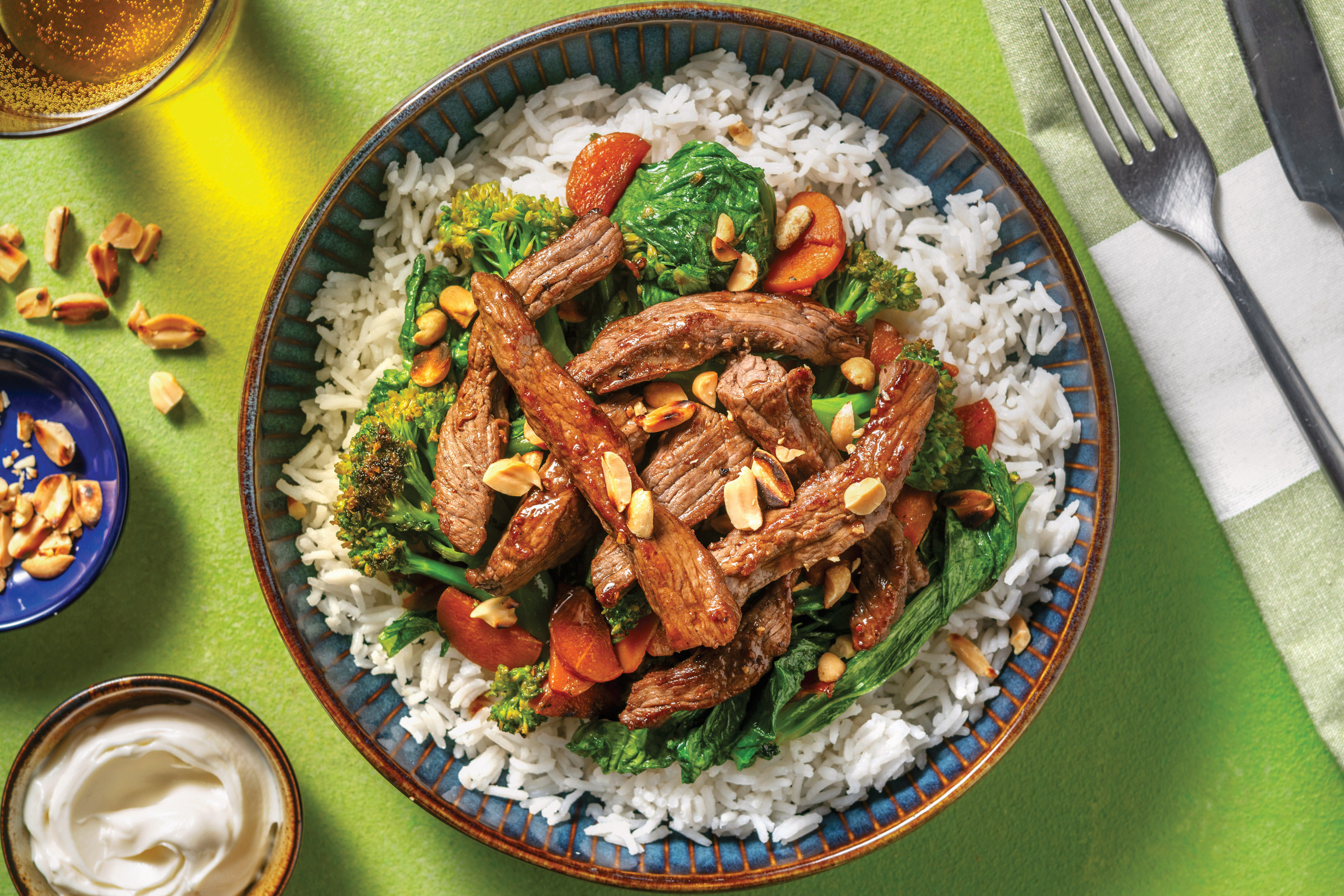 HoneySoy Beef & Garlic Rice Recipe HelloFresh