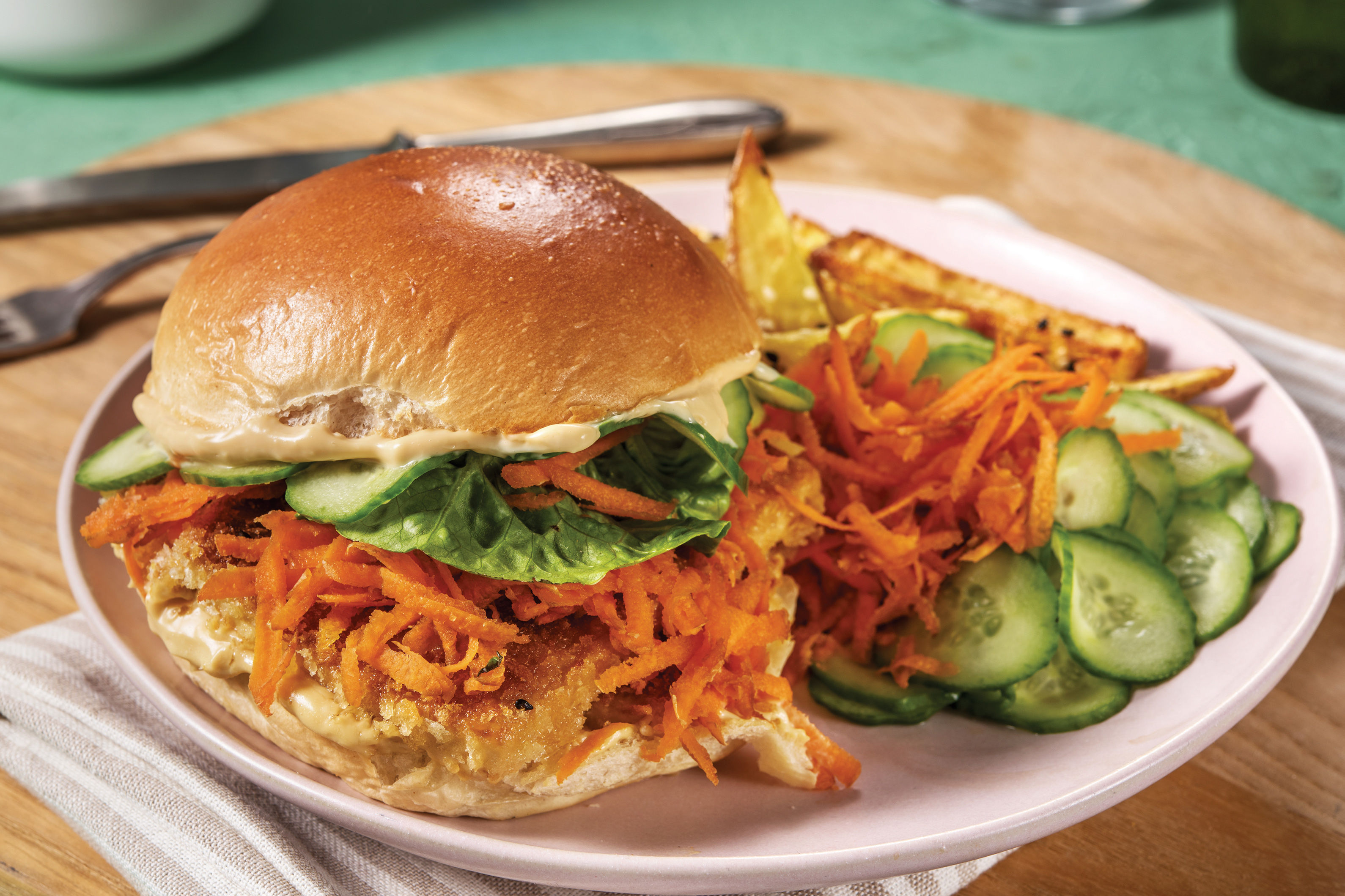 Japanese Crumbed Tofu Burger Recipe HelloFresh