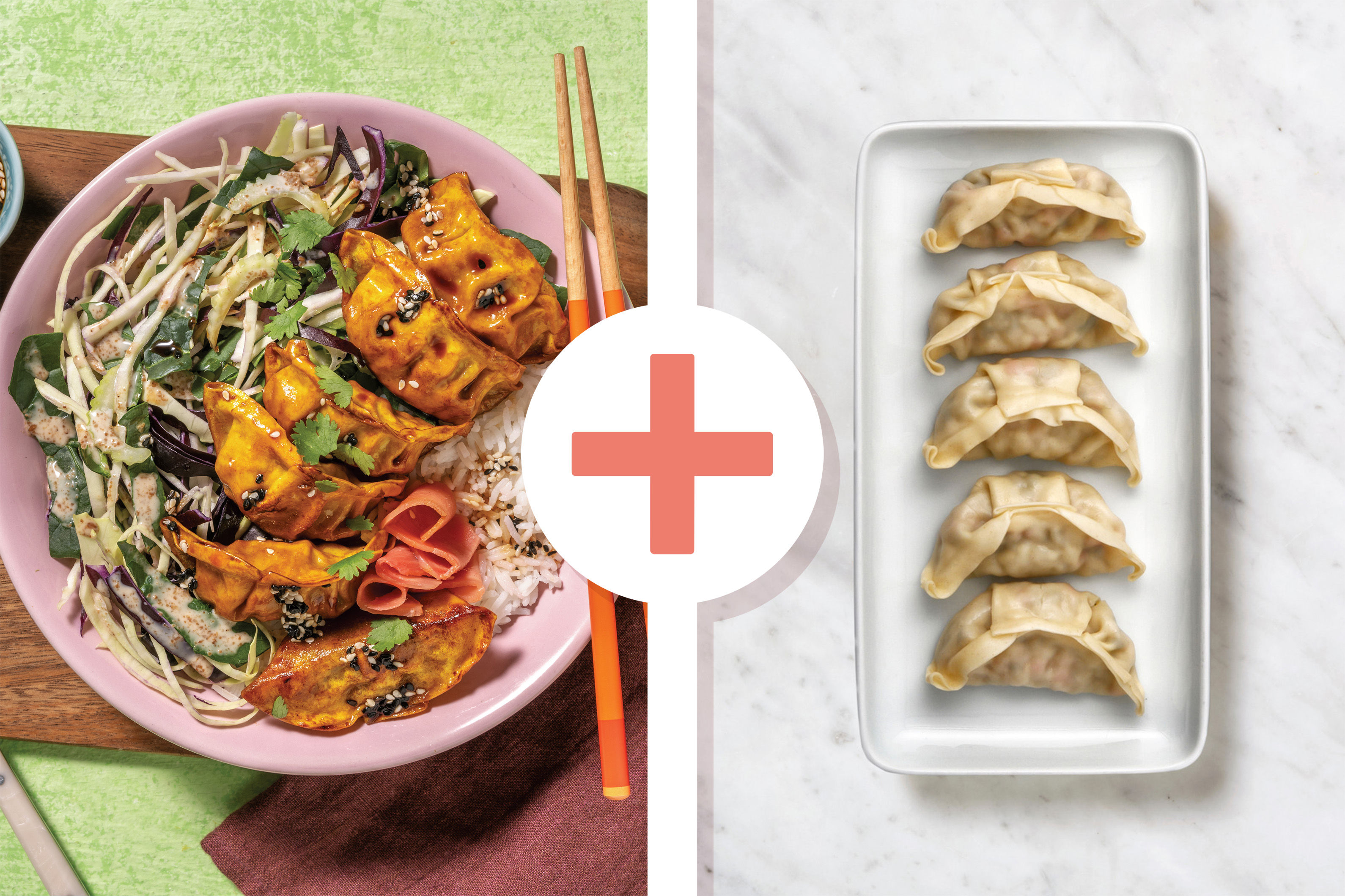 Double JapaneseStyle Prawn Dumpling Rice Bowl Recipe HelloFresh