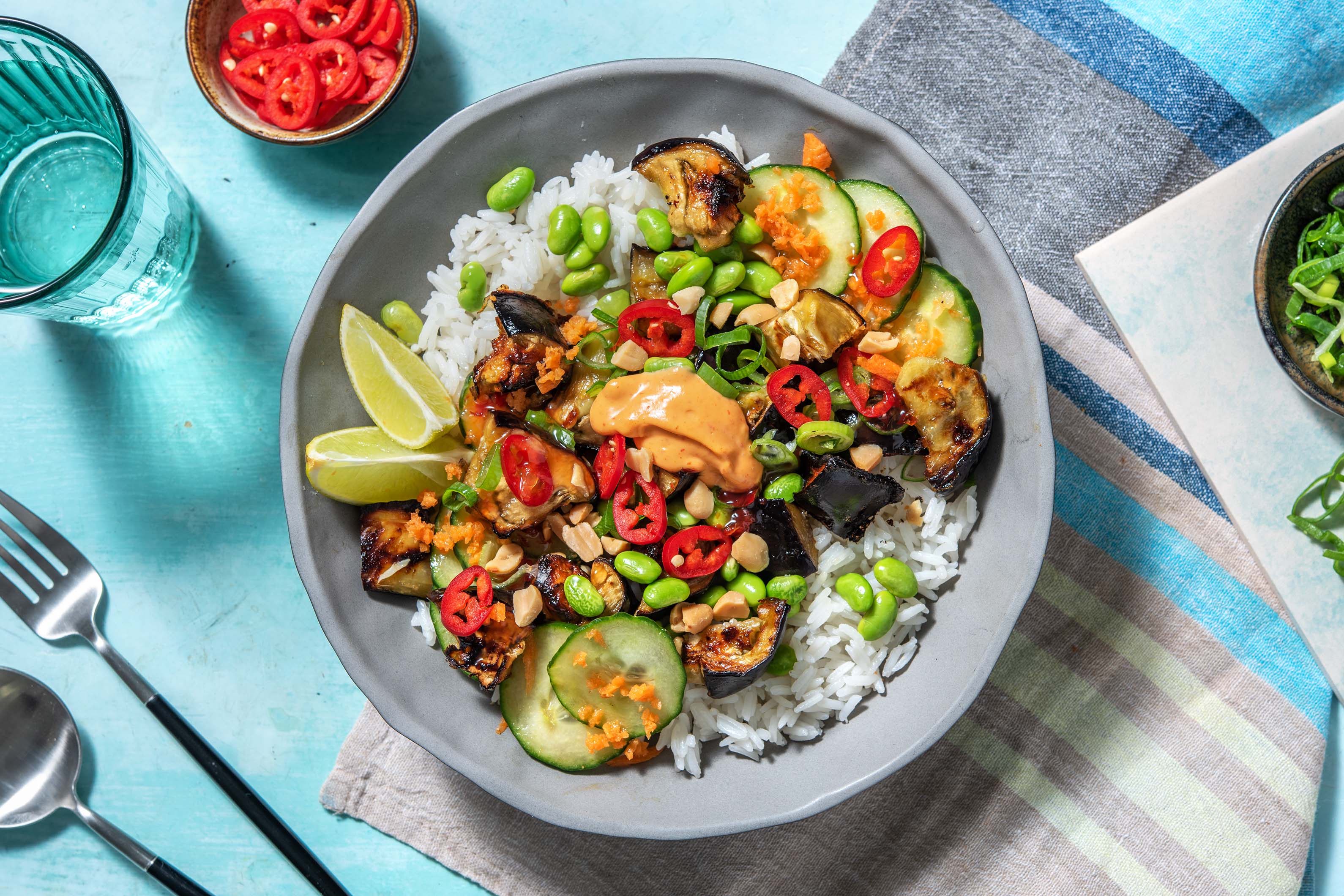 Japanische Reisbowl mit Edamame Rezept HelloFresh