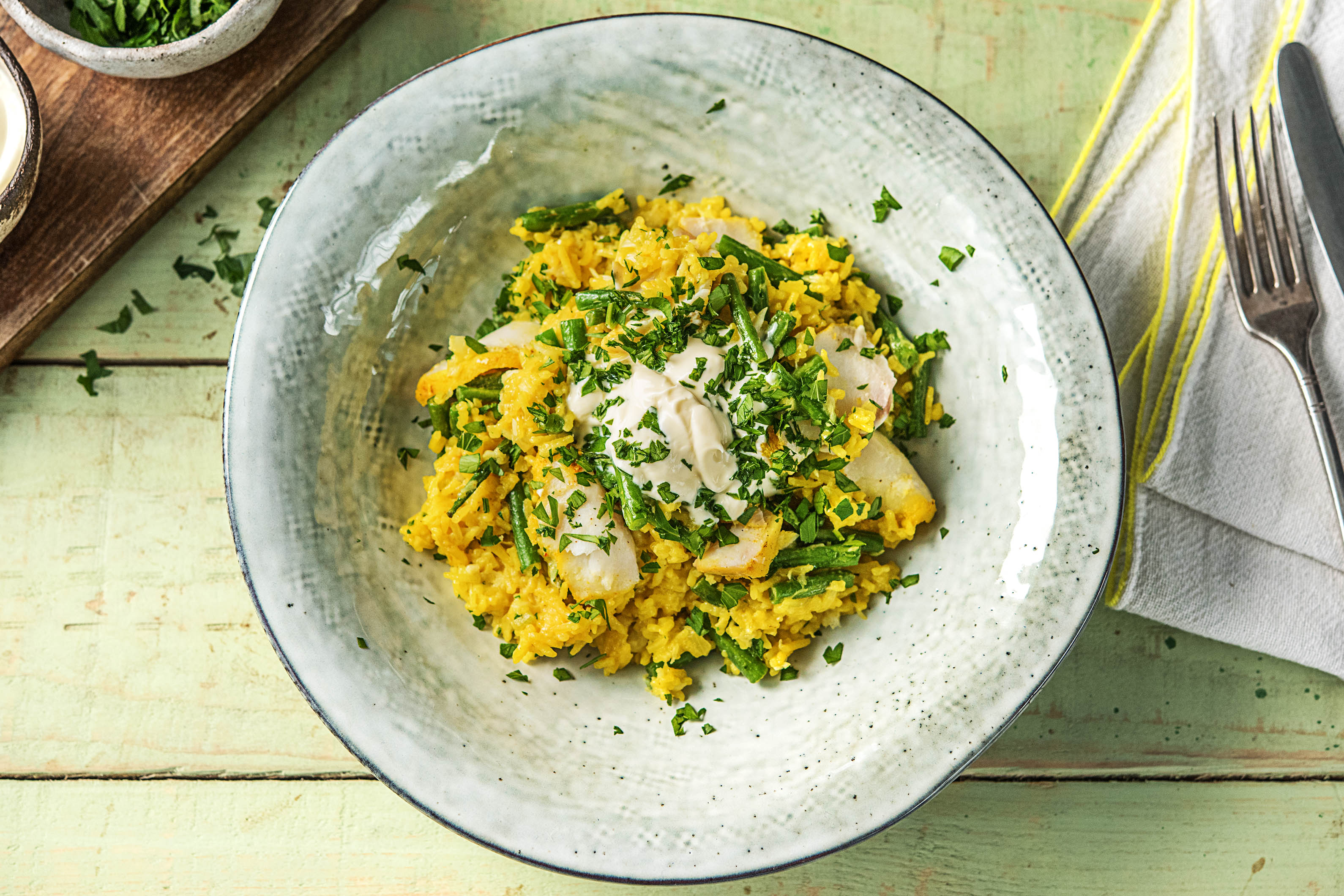 Smoked Haddock Kedgeree with Green Beans Recipe HelloFresh