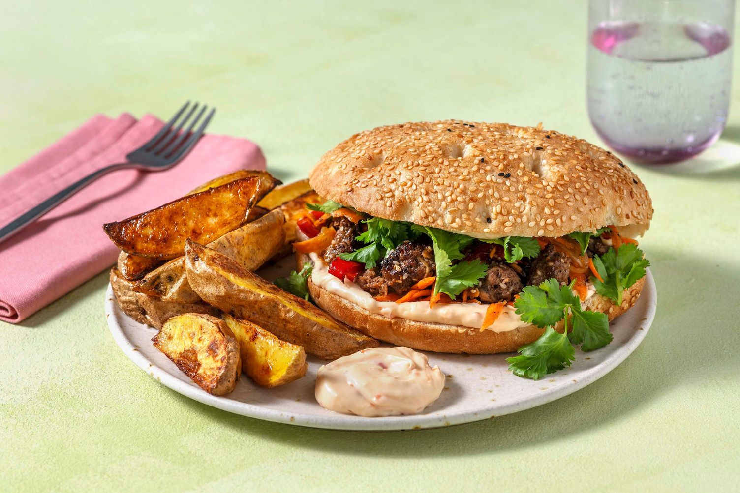 Korean Beef Sandwich mit Koriander & Peperoni Rezept HelloFresh