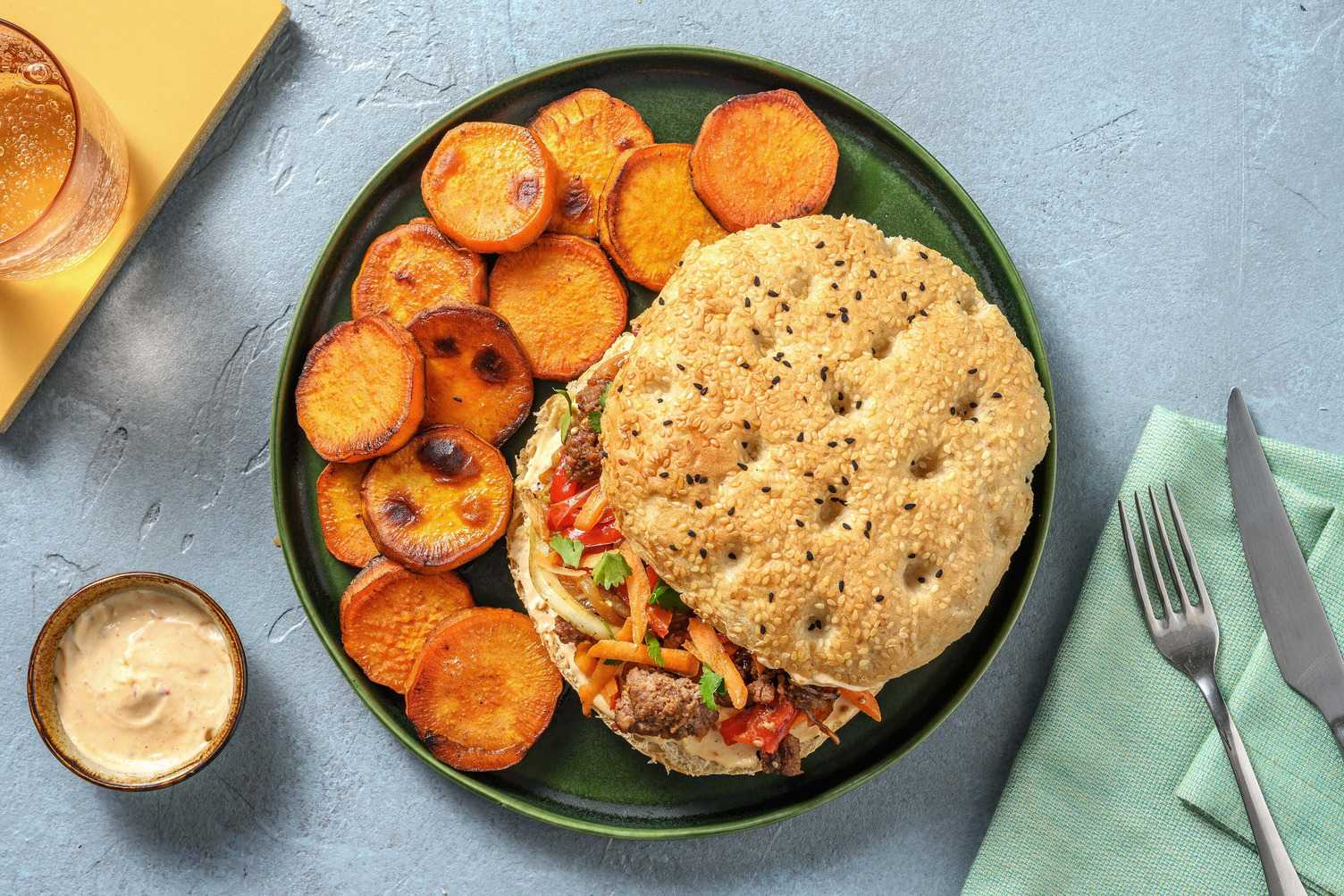 Korean Beef Sandwich mit Koriander &amp; Paprika Rezept | HelloFresh