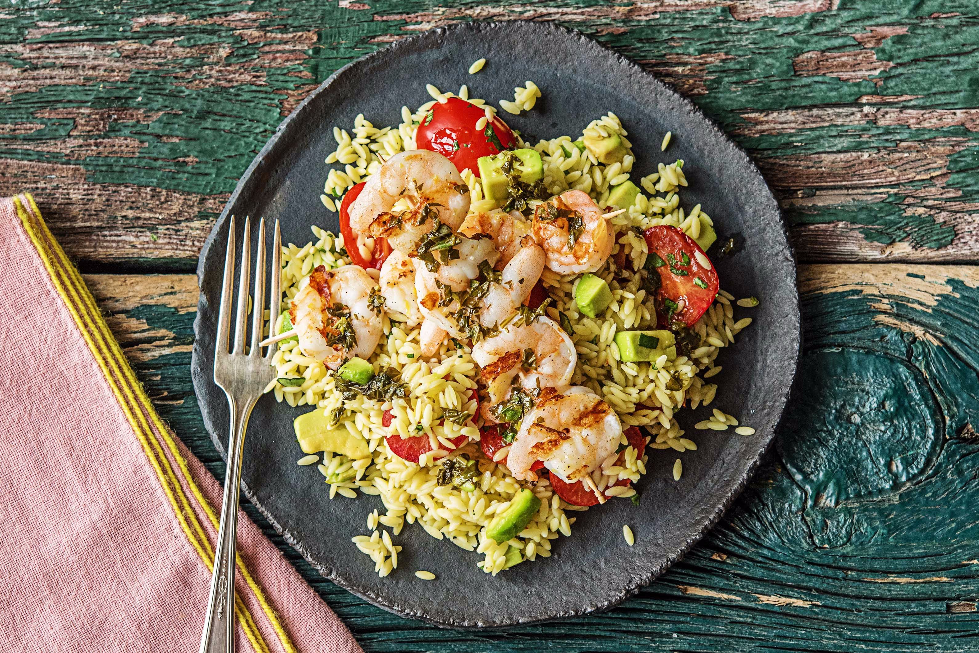 Lemon Basil Shrimp Skewers Recipe HelloFresh