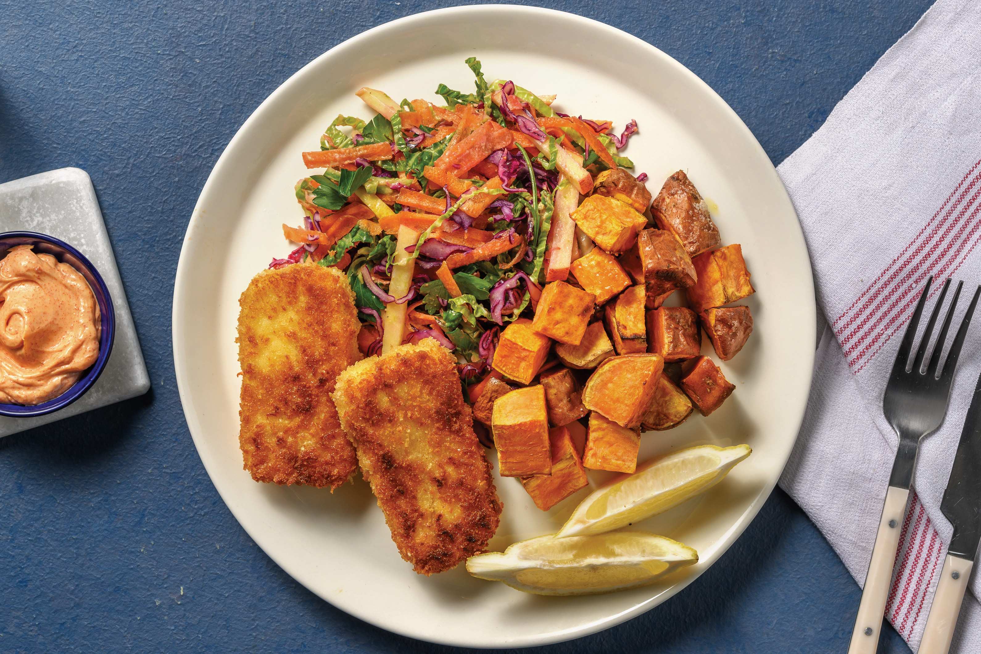 AllAmerican Crumbed Haloumi Recipe HelloFresh